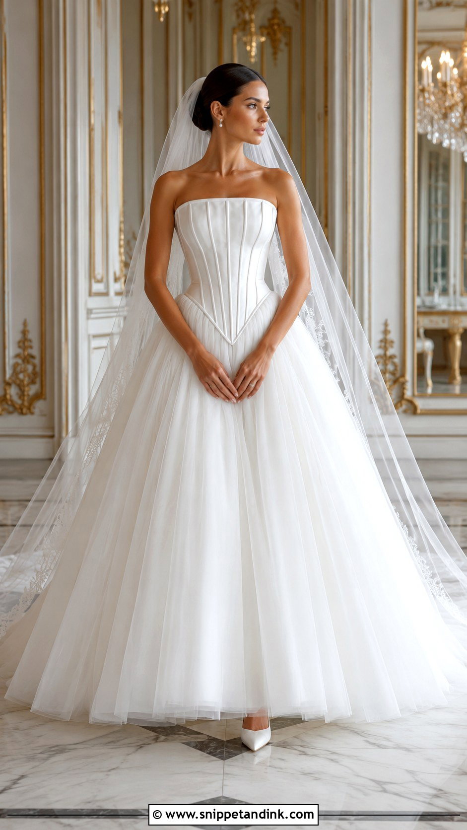 Basque Waist Wedding Dress - Snippet and Ink - 20 Fairy Tail Wedding Dress Ideas
