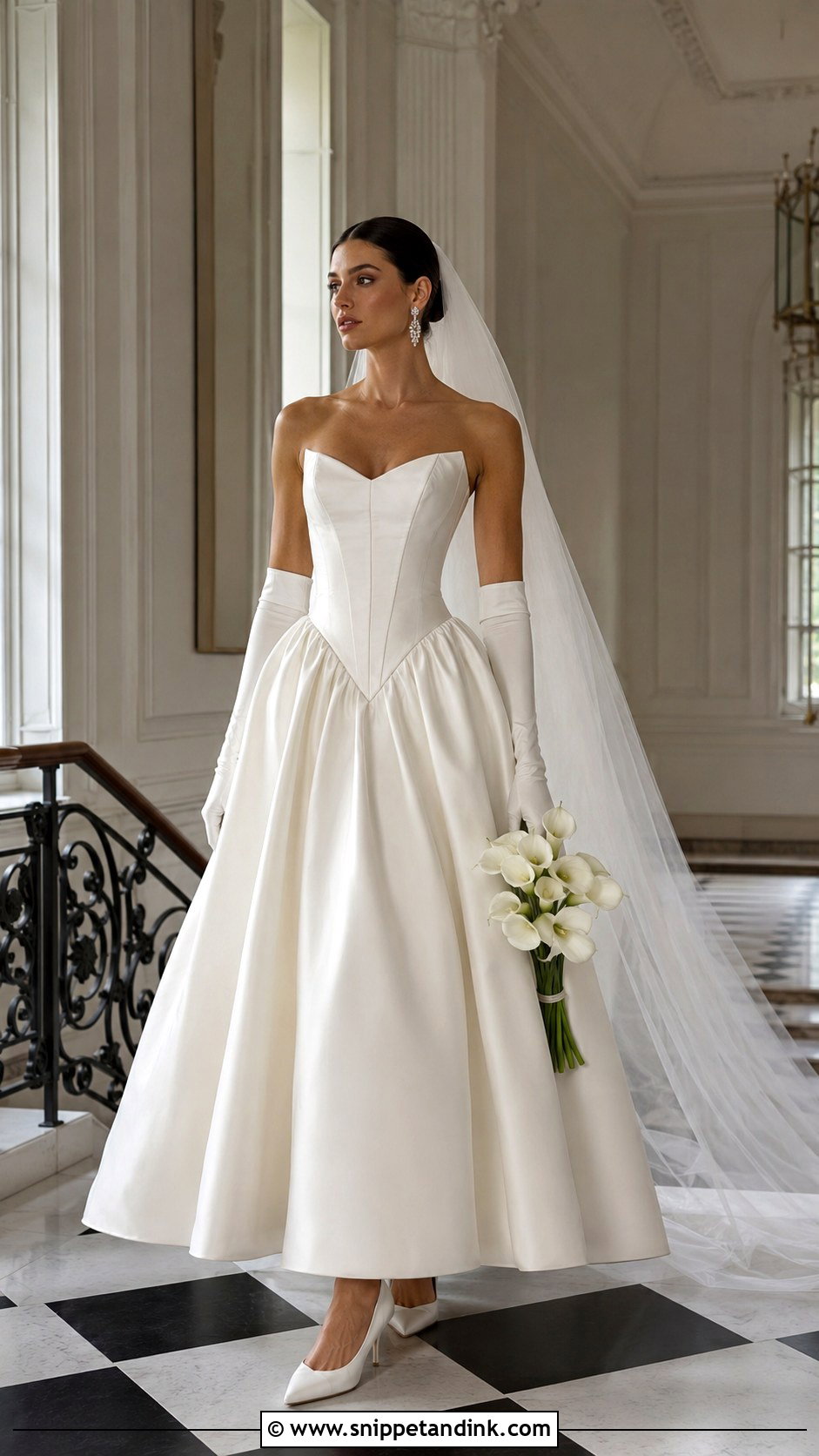 Basque Waist Wedding Dress - Snippet and Ink - 20 Majestic Wedding Dresses
