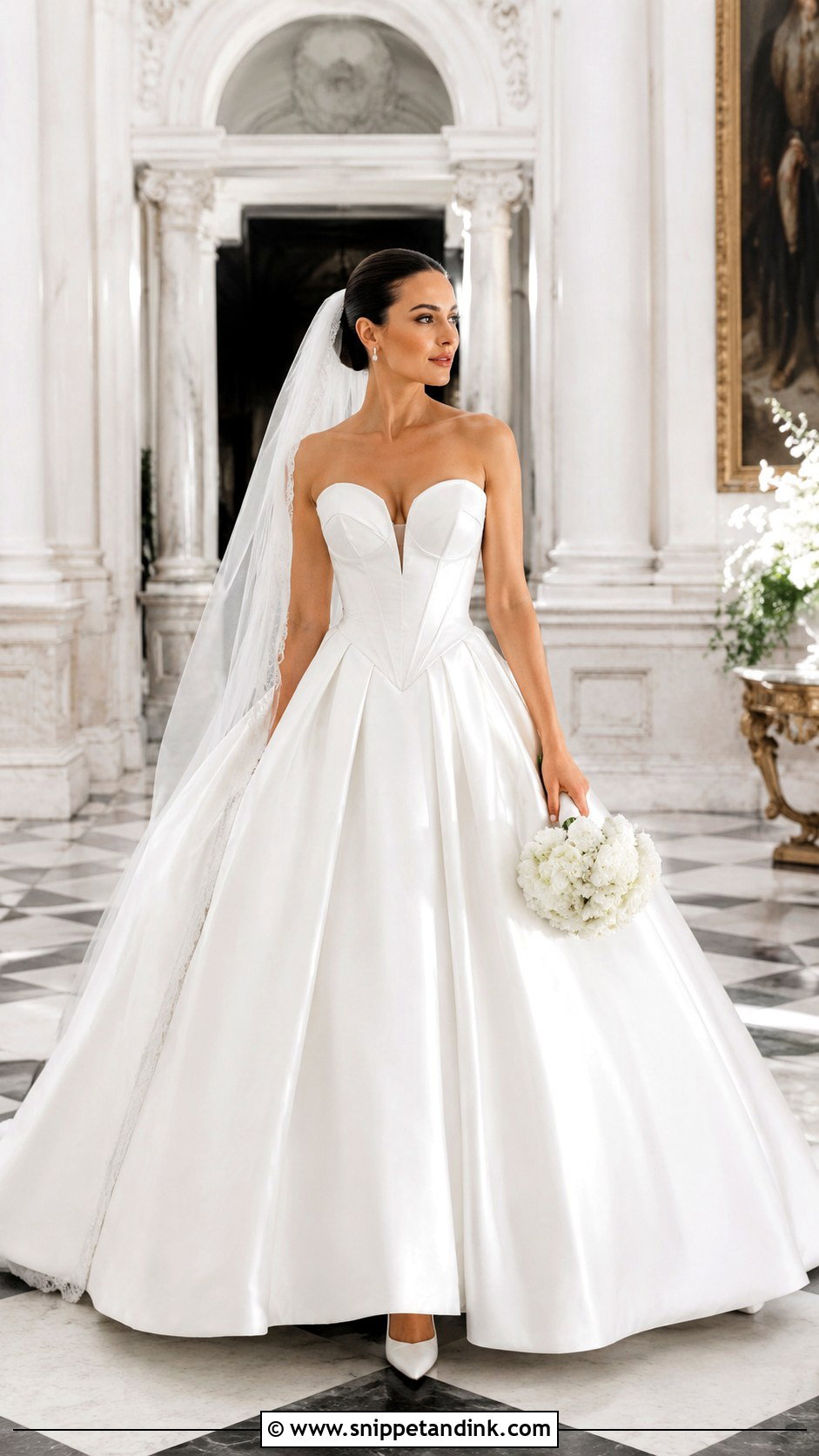 Basque Waist Wedding Dress - Snippet and Ink - 20 Wedding Dress Details Ideas