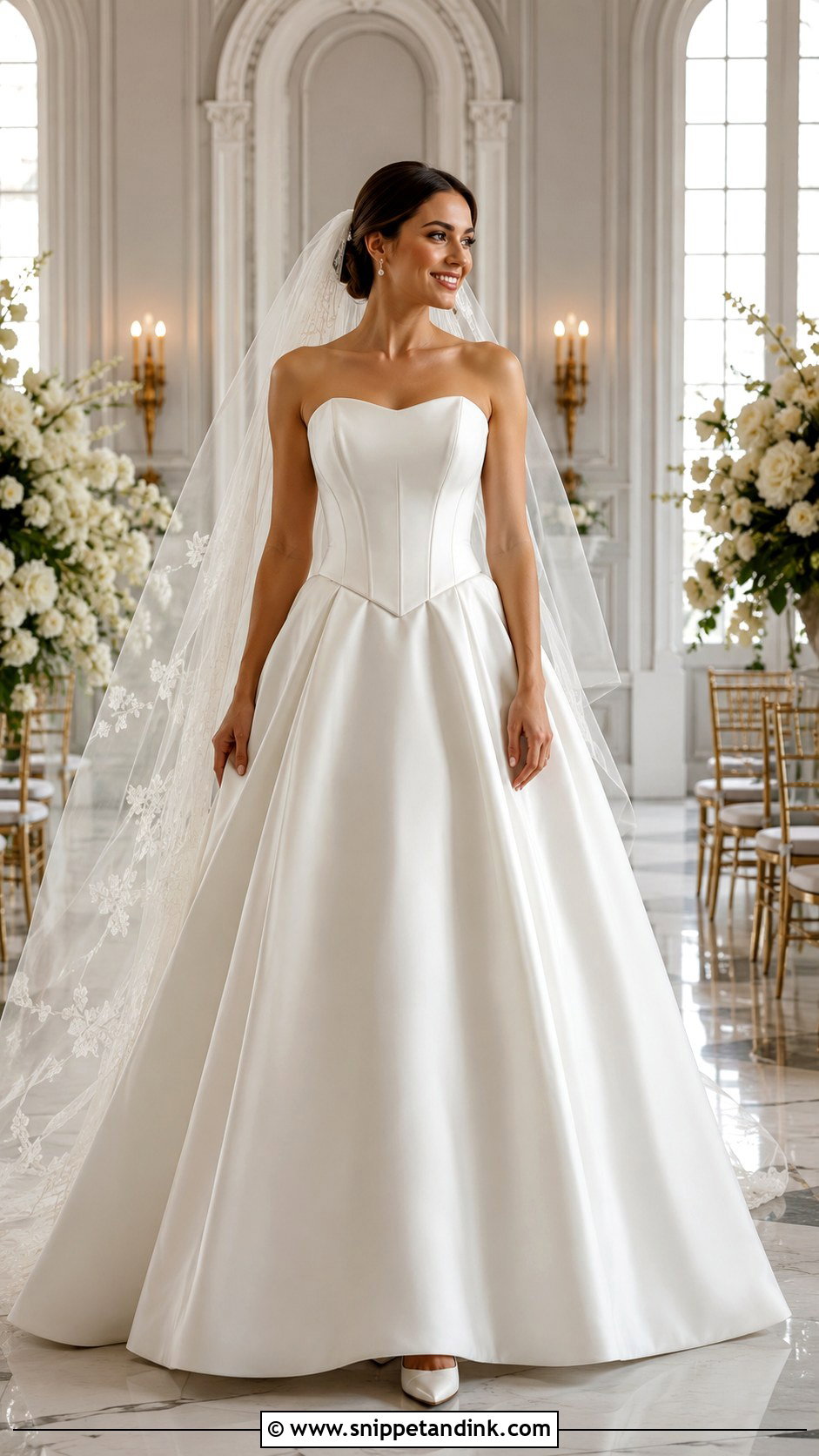 Basque Waist Wedding Dress - Snippet and Ink - 20 Wedding Dress Silhouette Ideas