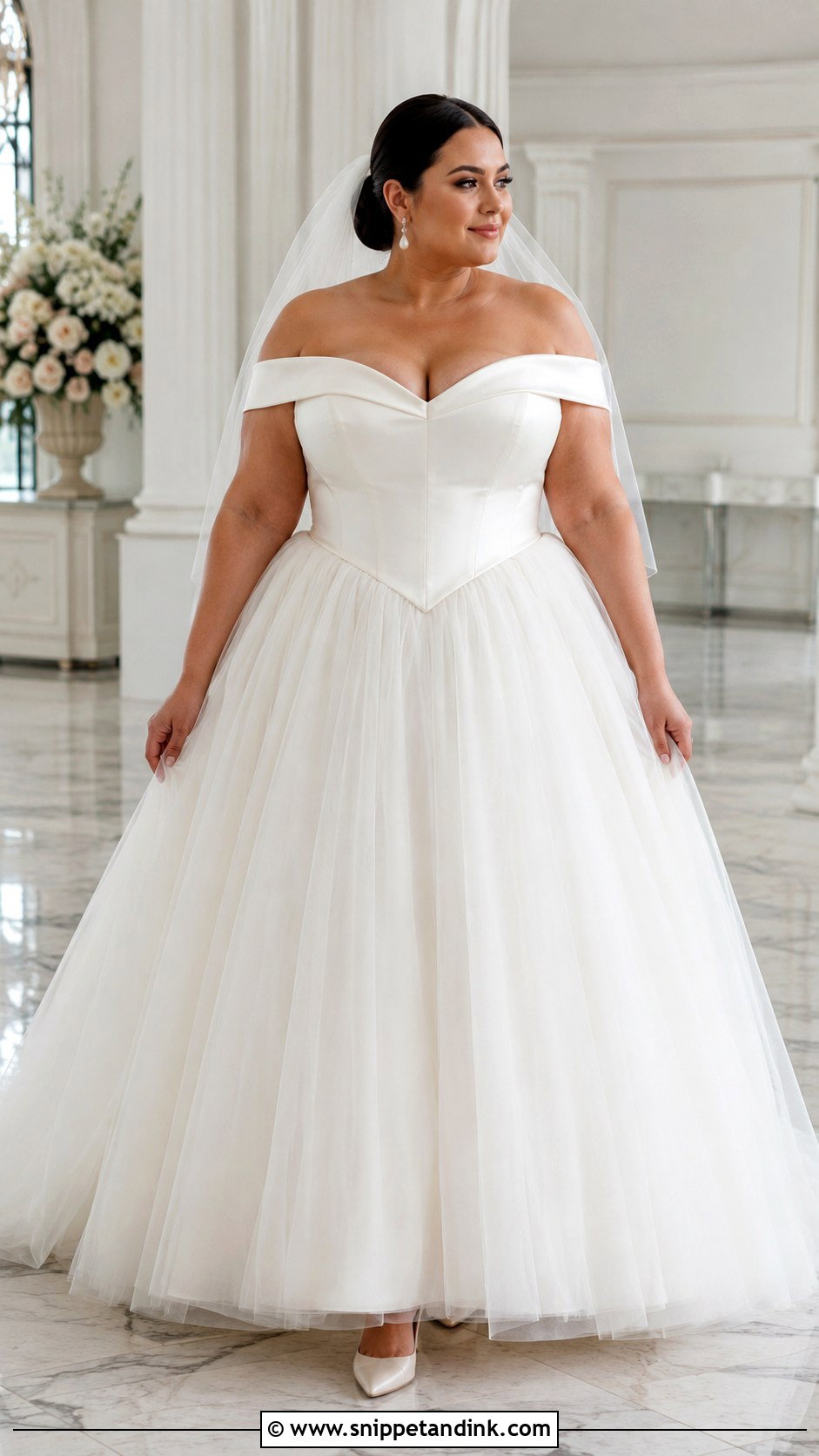 Basque Waist Wedding Dress - Snippet and Ink - 20 Wedding Dresses for Plus Size Women