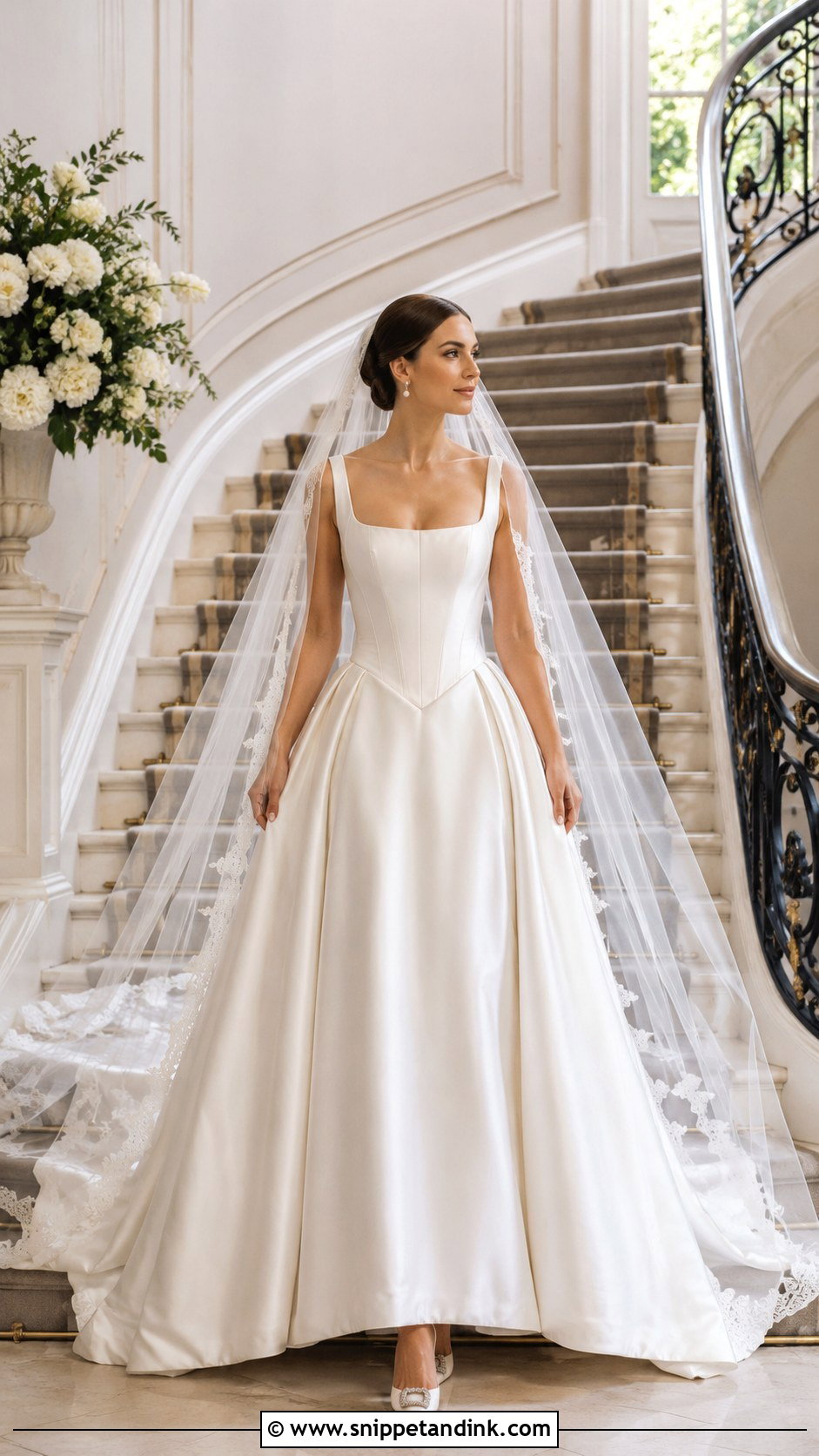 Basque Waist Wedding Dress - Snippet and Ink - 25 Classic Elegant Wedding Dress Ideas