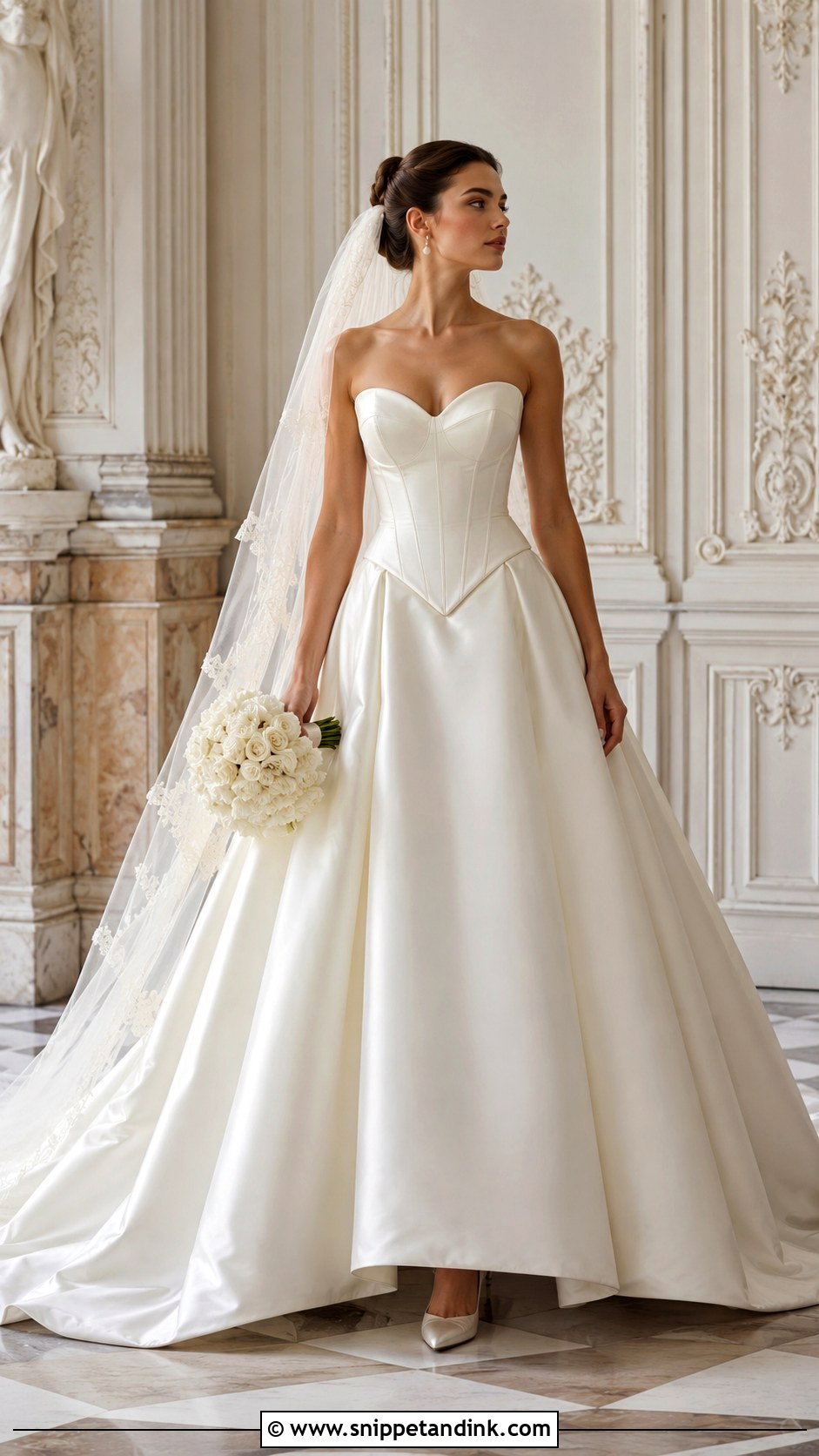 Basque Waist Wedding Dress - Snippet and Ink - 25 Classic Timeless Wedding Dress Ideas