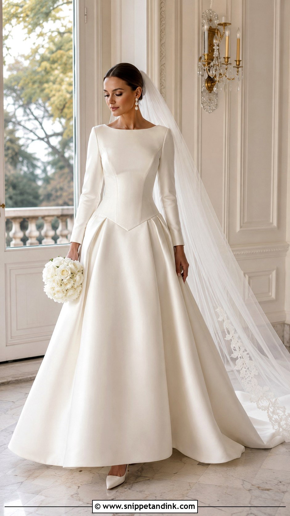 Basque Waist Wedding Dress - Snippet and Ink - 25 December Wedding Dress Ideas