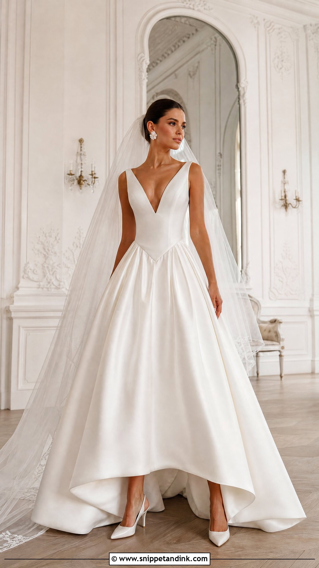 Basque Waist Wedding Dress - Snippet and Ink - 25 High Fashion Wedding Dress Ideas