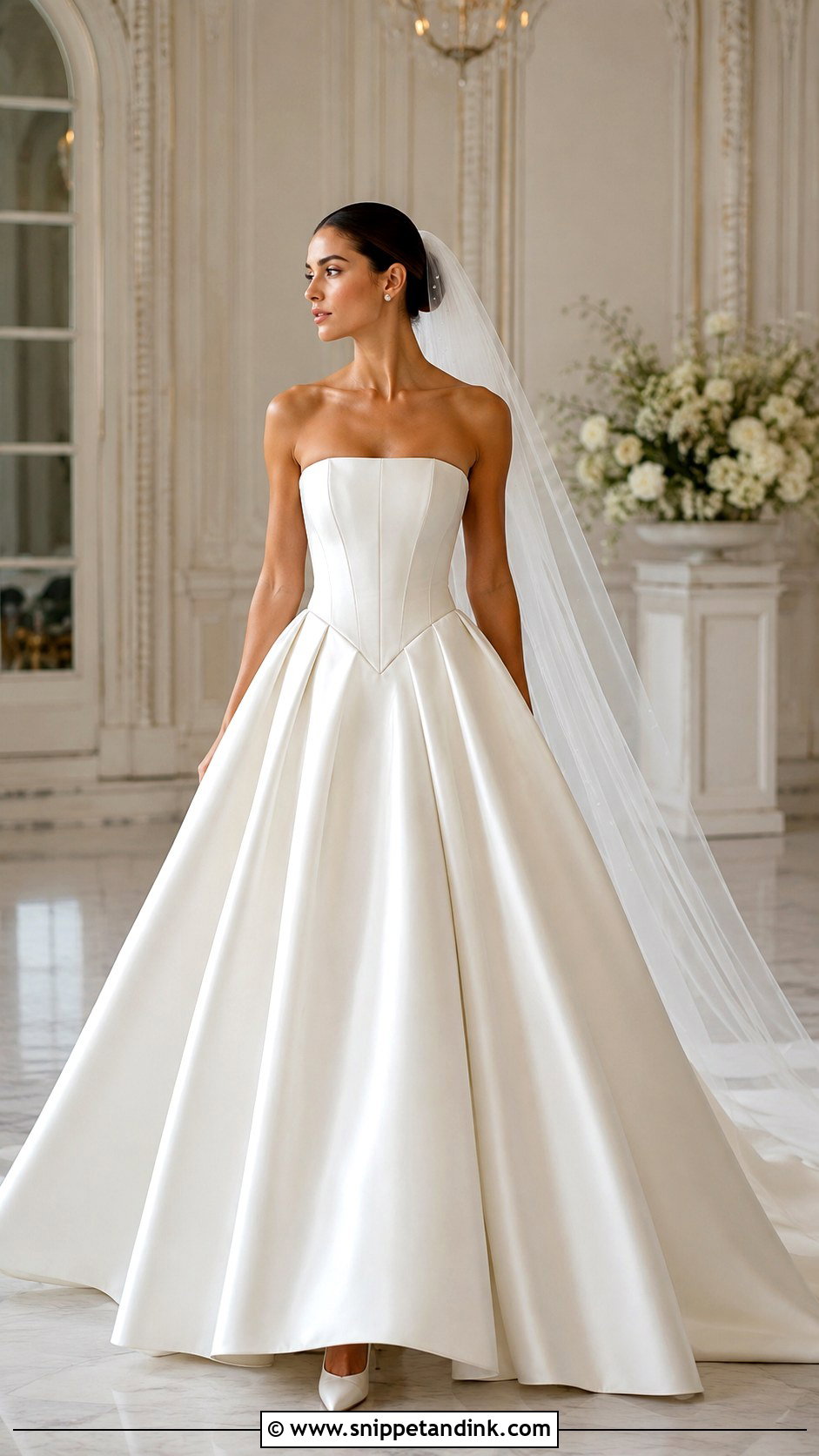 Basque Waist Wedding Dress - Snippet and Ink - 25 Modern Vintage Wedding Dress Ideas