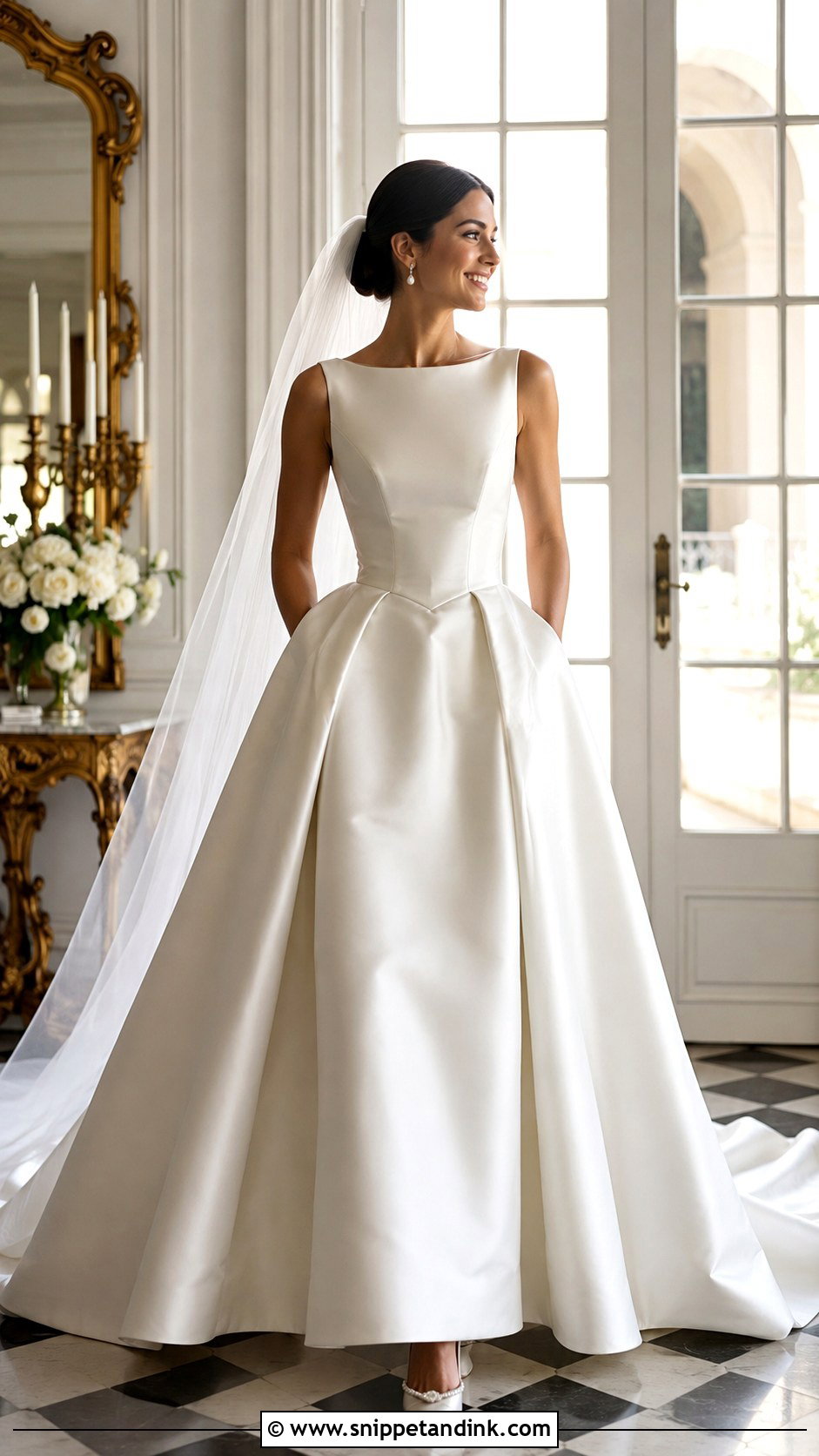 Basque Waist Wedding Dress - Snippet and Ink - 25 Old Money Wedding Dresses
