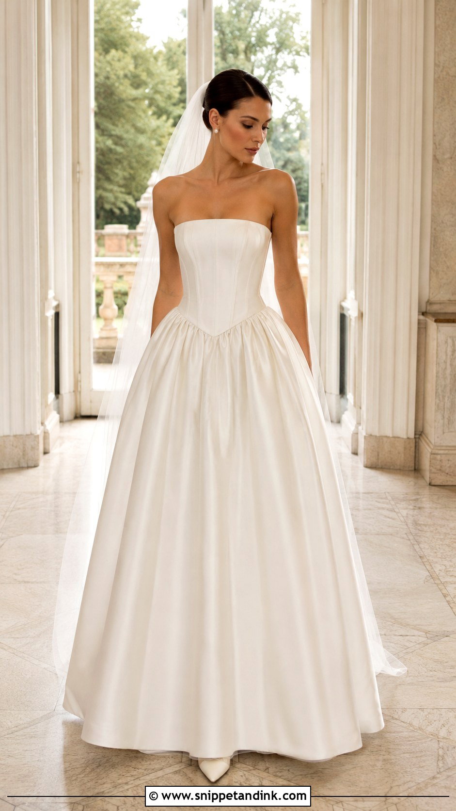 Basque Waist Wedding Dress - Snippet and Ink - 25 Structured Wedding Dress Ideas