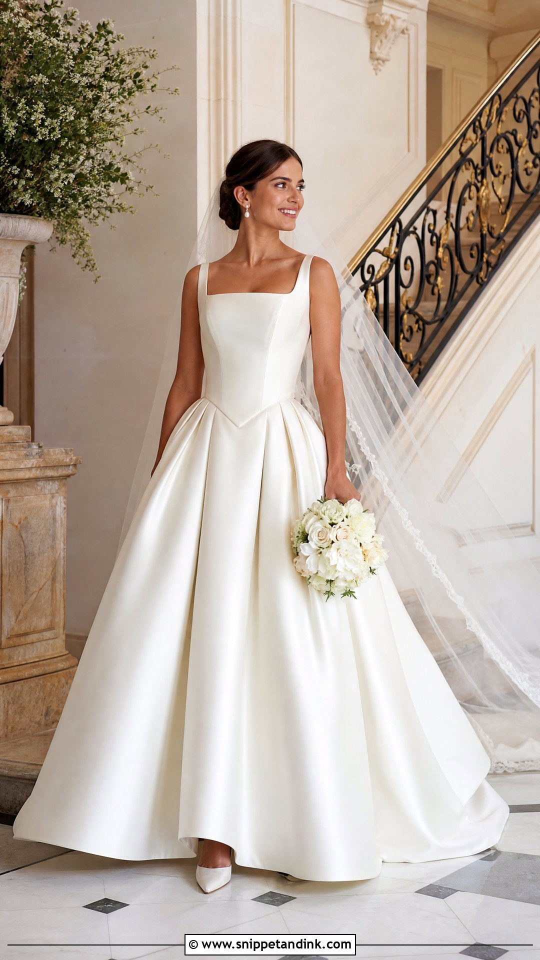 Basque Waist Wedding Dress - Snippet and Ink - 25 Timeless Wedding Gown Ideas
