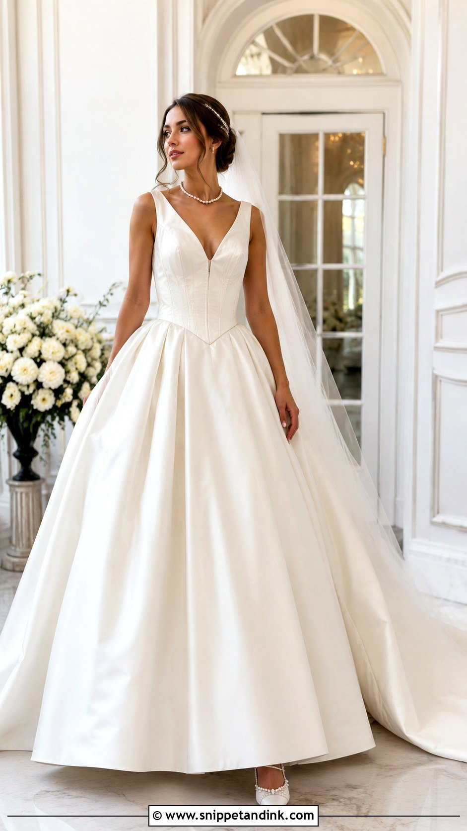 Basque Waist Wedding Dress - Snippet and Ink - 25 Unique Wedding Dress Styles