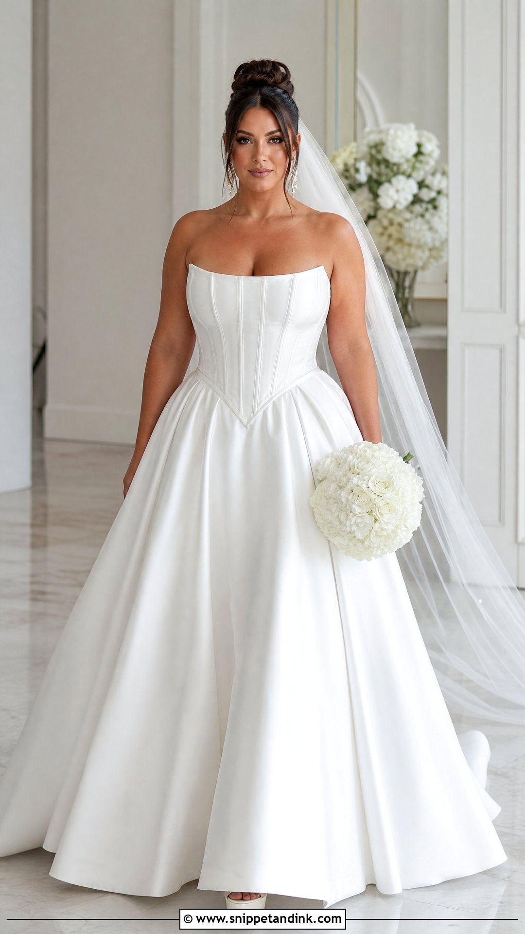 Basque Waist Wedding Dress - Snippet and Ink - 25 Wedding Dress Curvy Bride Ideas