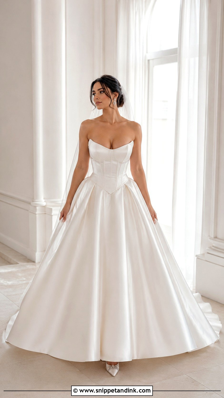 Basque Waist Wedding Dress - Snippet and Ink - 25 Wedding Dress for Big Bust Ideas
