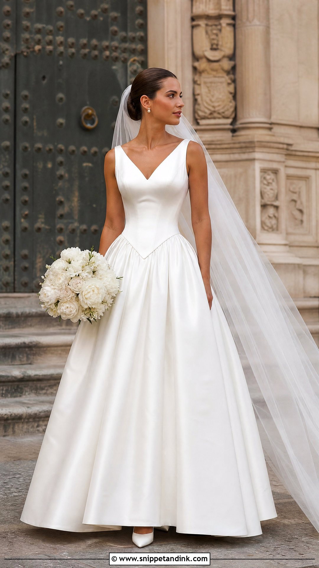 Basque Waist Wedding Dress - Snippet and Ink - 25 Wedding Dress Shapes Ideas