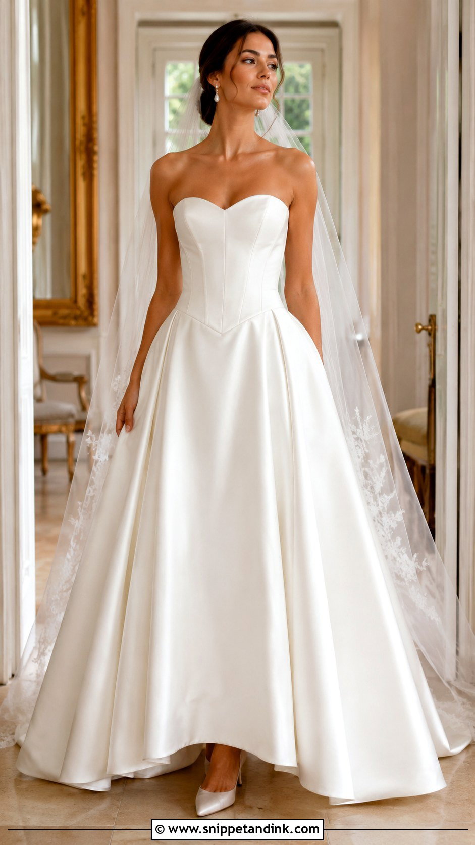 Basque Waist Wedding Dress - Snippet and Ink - 25 Wedding Dresses 2025 Bride