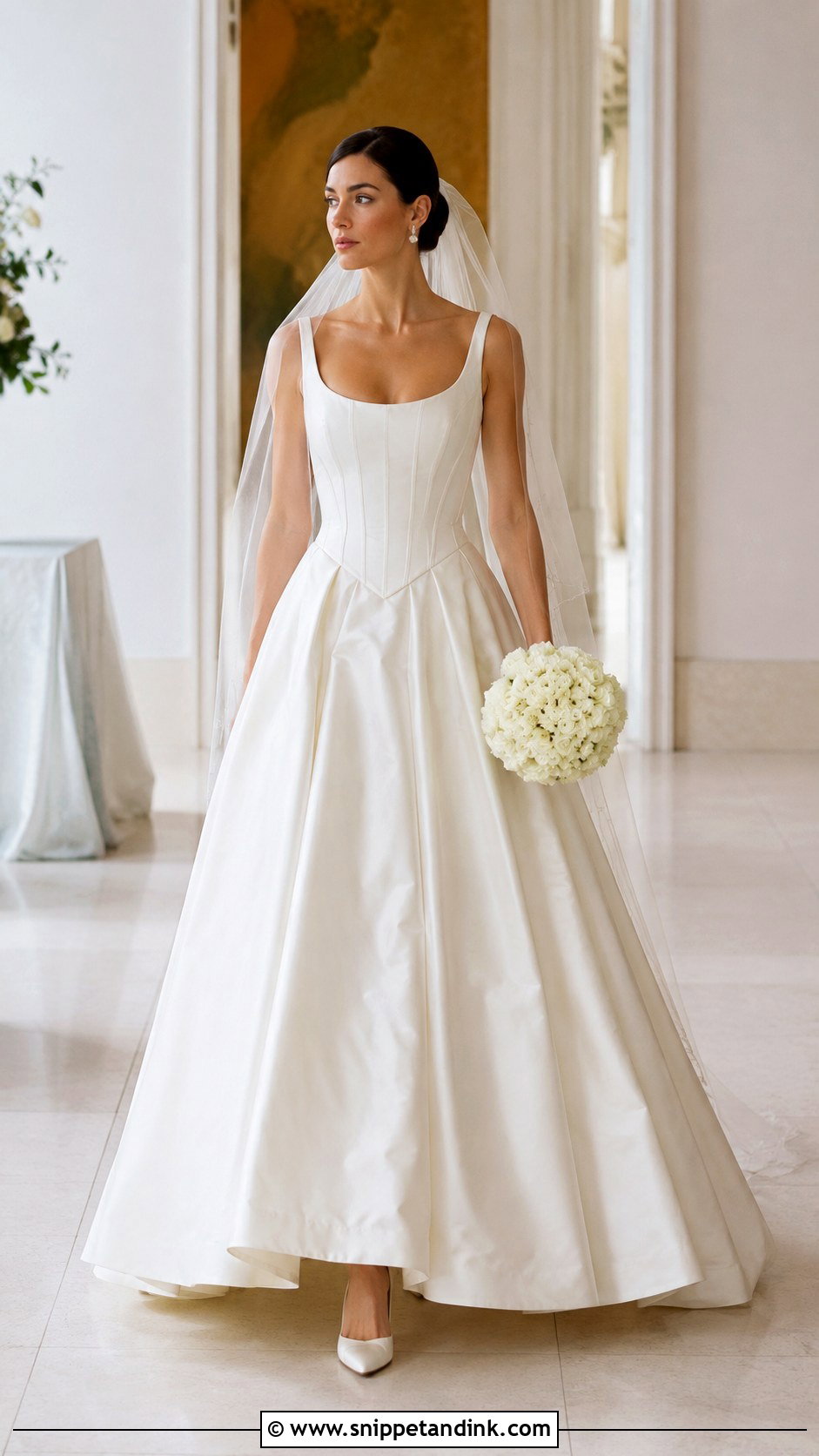 Basque Waist Wedding Dress - Snippet and Ink - 20 Fashion Wedding Dress Ideas