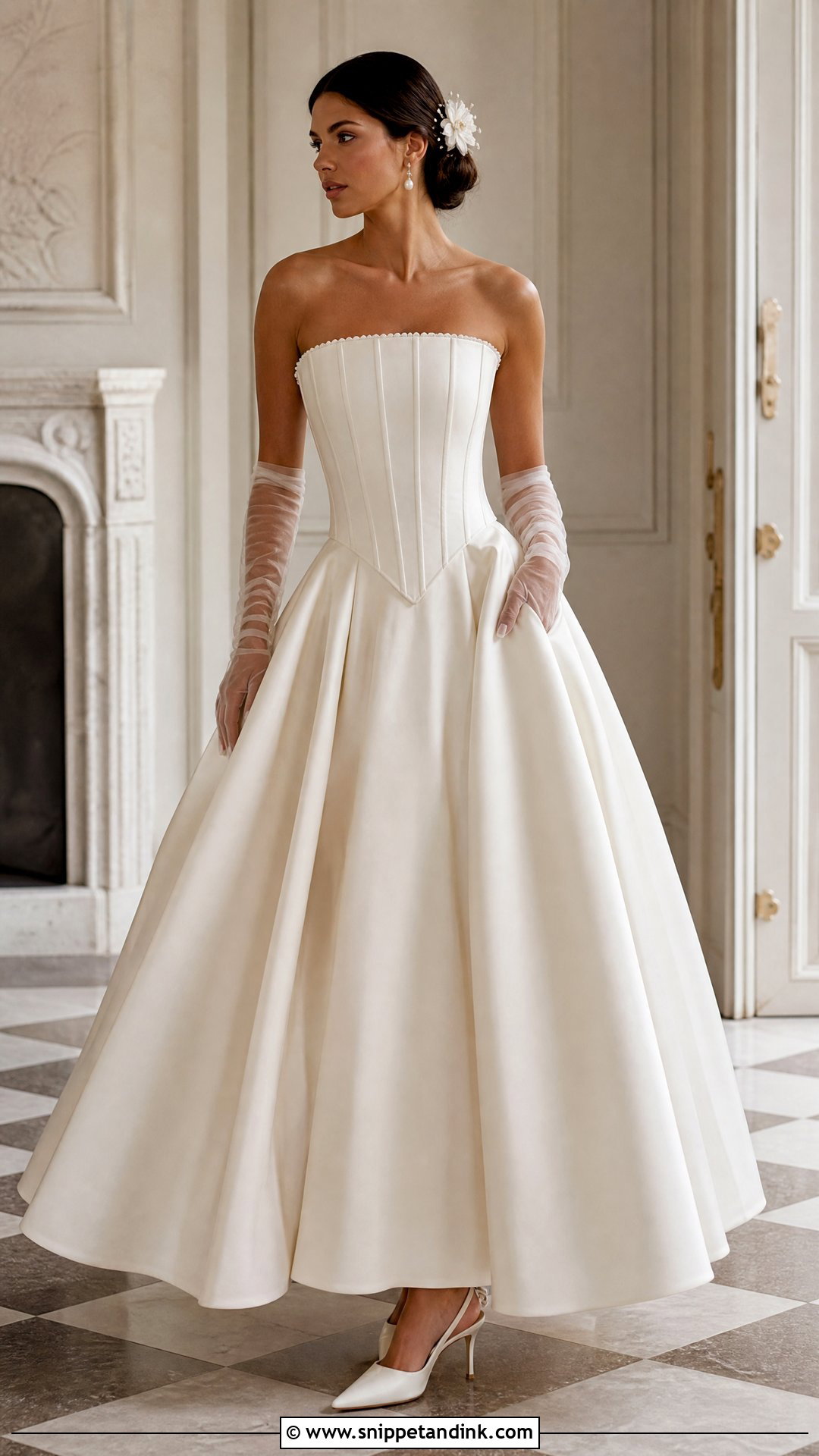 Basque Waist Wedding Dress - Snippet and Ink - 20 Feminine Wedding Dress Ideas