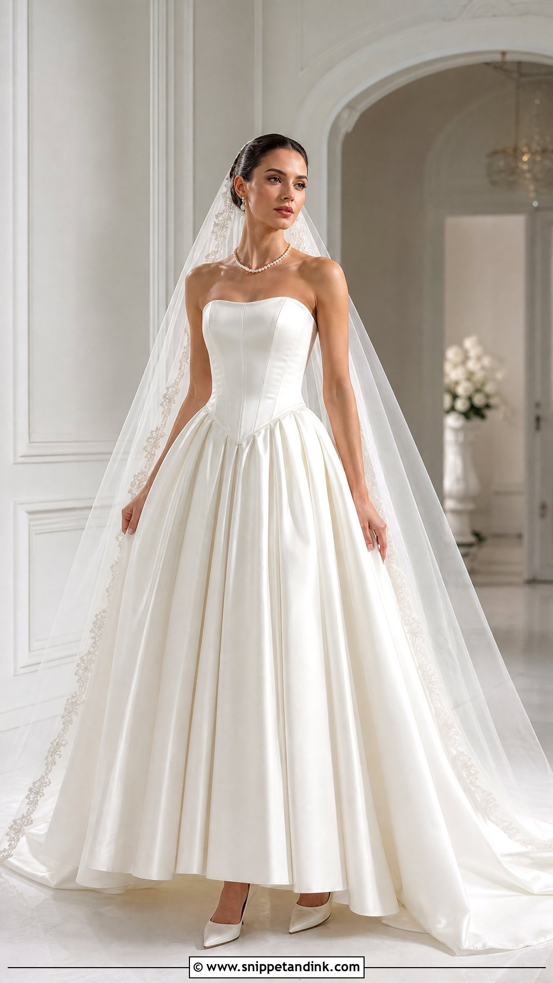 Basque Waist Wedding Dress Art - Snippet and Ink - 25 Wedding Dress Art Ideas