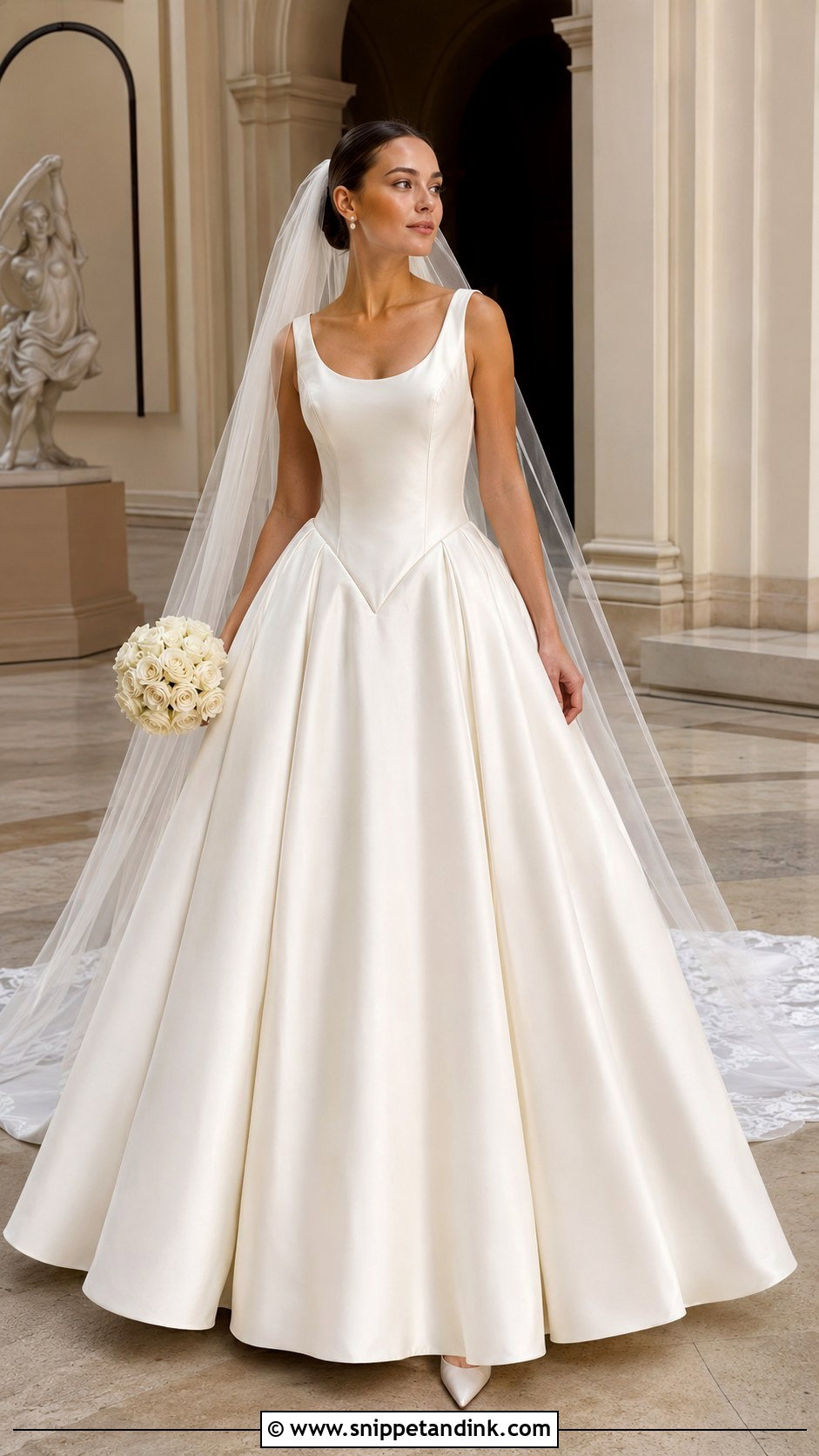 Basque Waist Wedding Dress Ballgown - Snippet and Ink - 20 Elegant Wedding Dress Ballgown Ideas