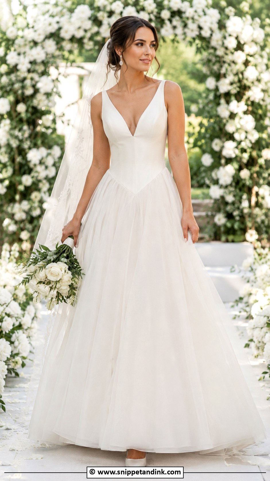 Basque Waist Wedding Dress - Snippet and Ink - 25 Bride 2025 Ideas