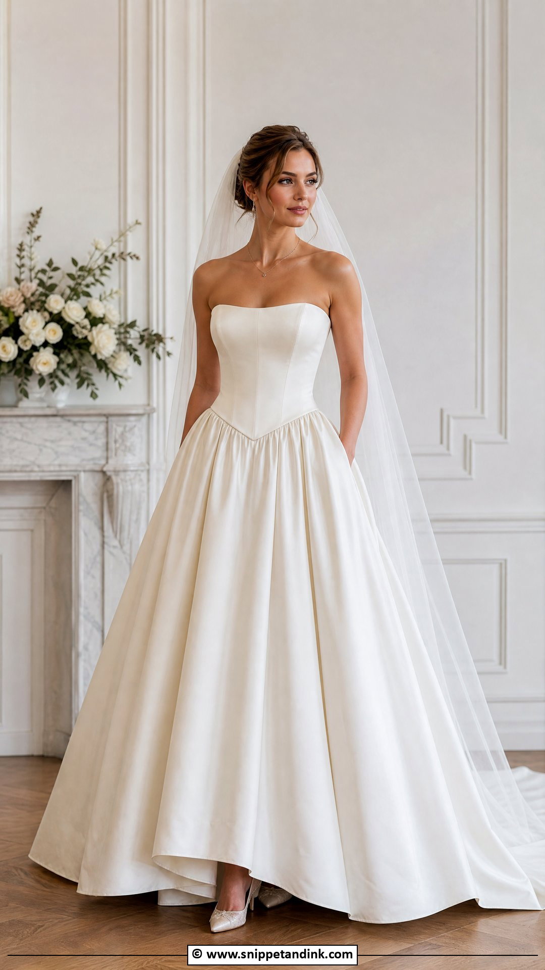 Basque Waist Wedding Gown - Snippet and Ink - 35 Latest Wedding Gowns