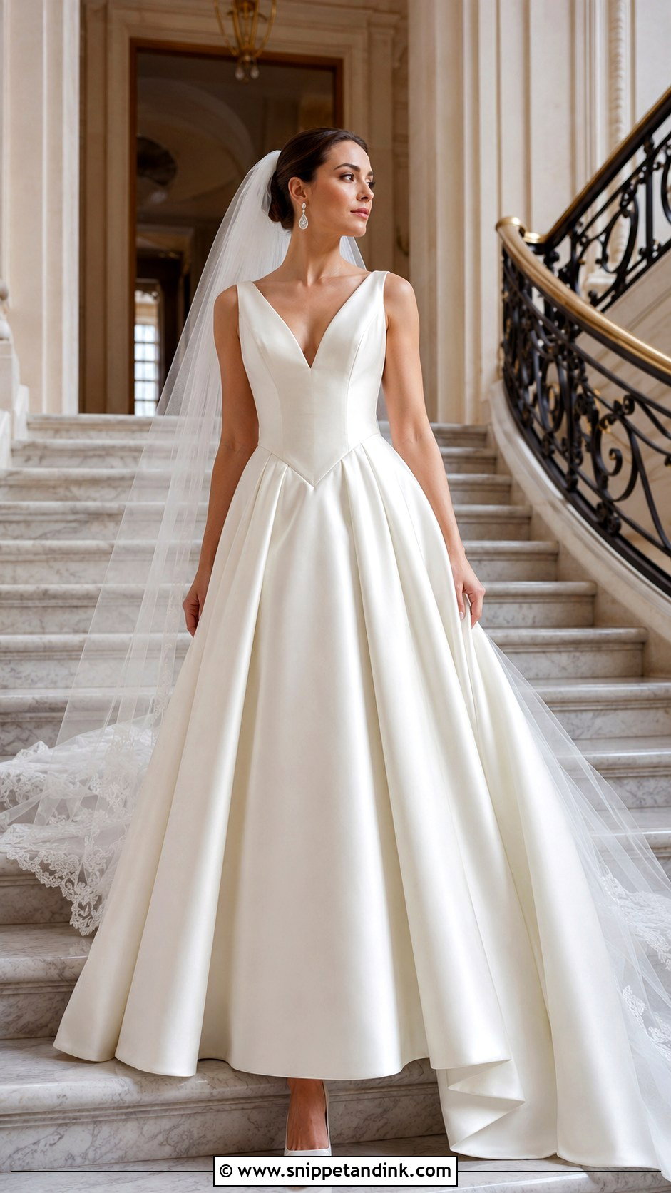 Basque Waist Wedding Gown - Snippet and Ink - 20 Brides Gown Ideas