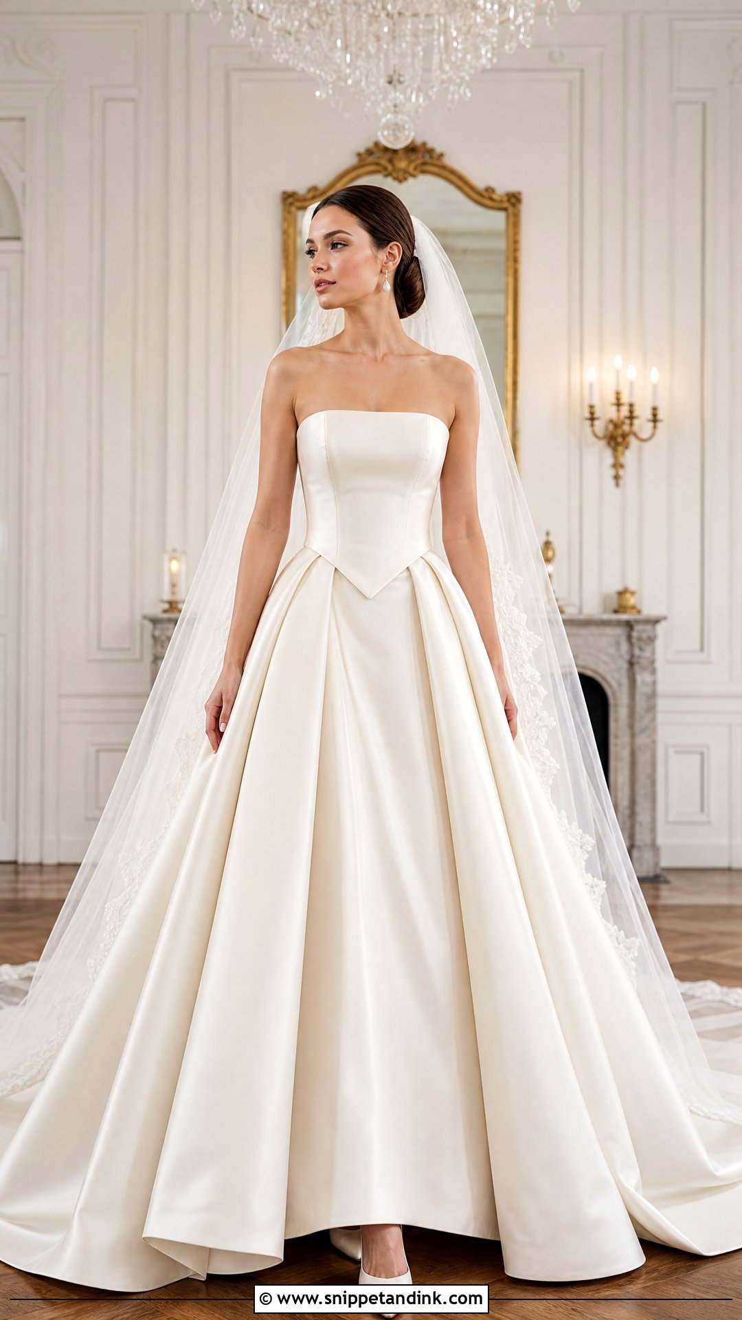 Basque Waist Wedding Gown - Snippet and Ink - 20 Wedding Gown 2025 Ideas