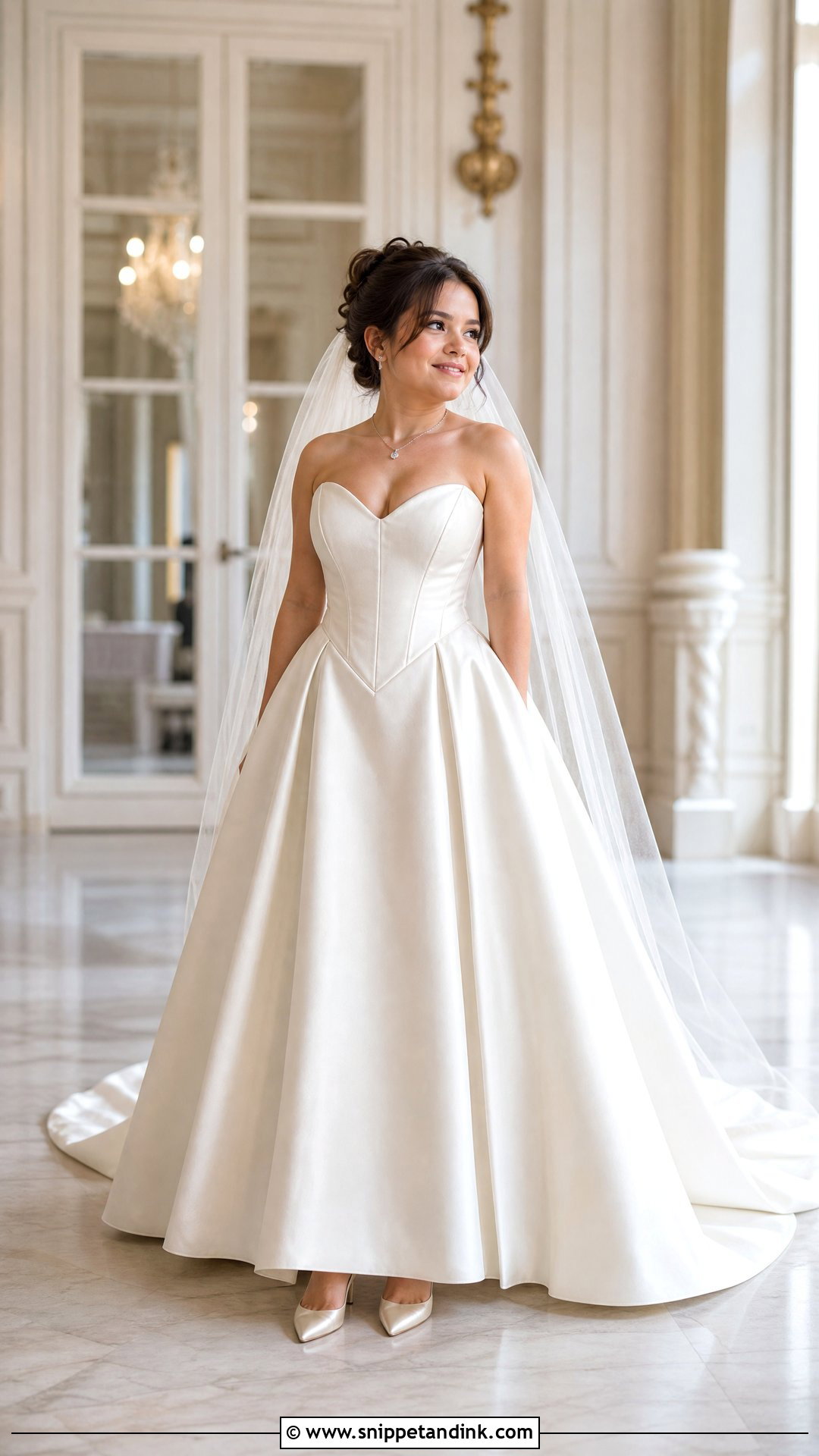 Basque Waist Wedding Gown - Snippet and Ink - 20 Wedding Gowns for Short Brides