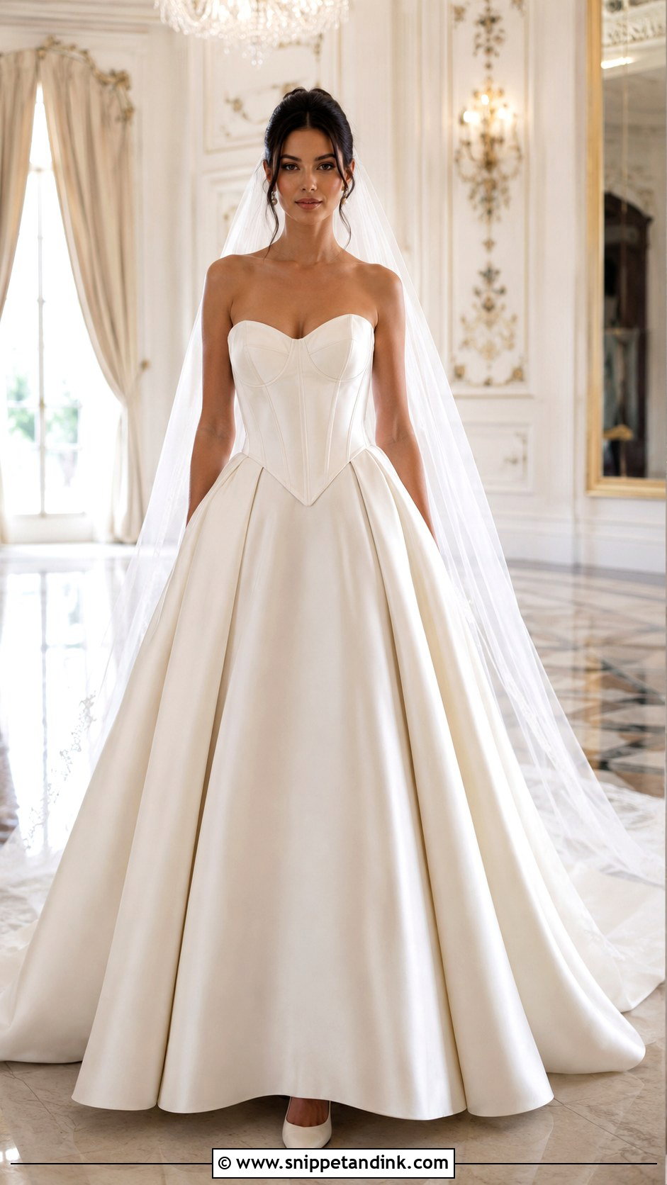 Basque Waist Wedding Gown - Snippet and Ink - 20 Latest Wedding Gowns Bridal Collection