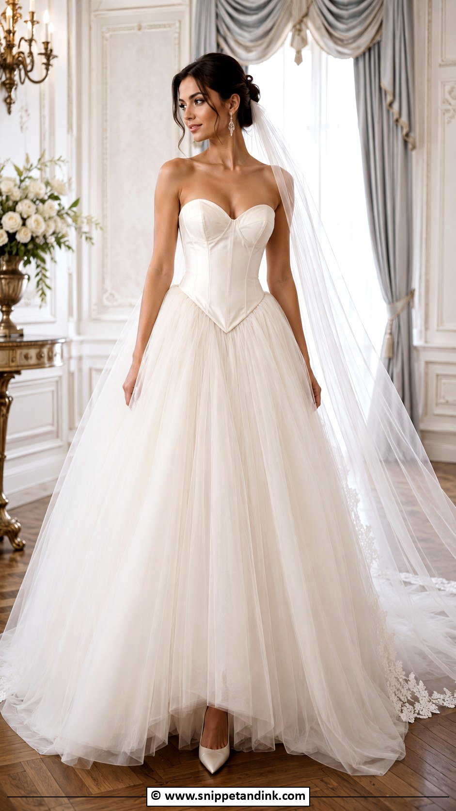Basque Waist Wedding Gown - Snippet and Ink - 35 Wedding Gown Ideas