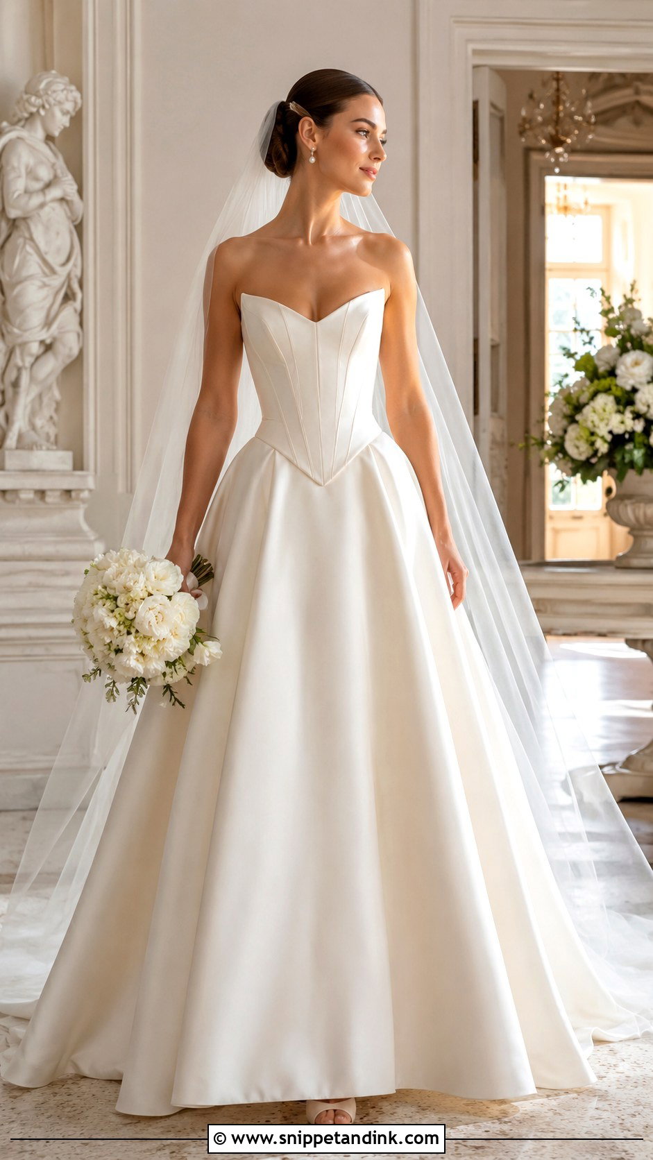 Basque Waist Wedding Gown - Snippet and Ink - 25 Beautiful Wedding Gowns