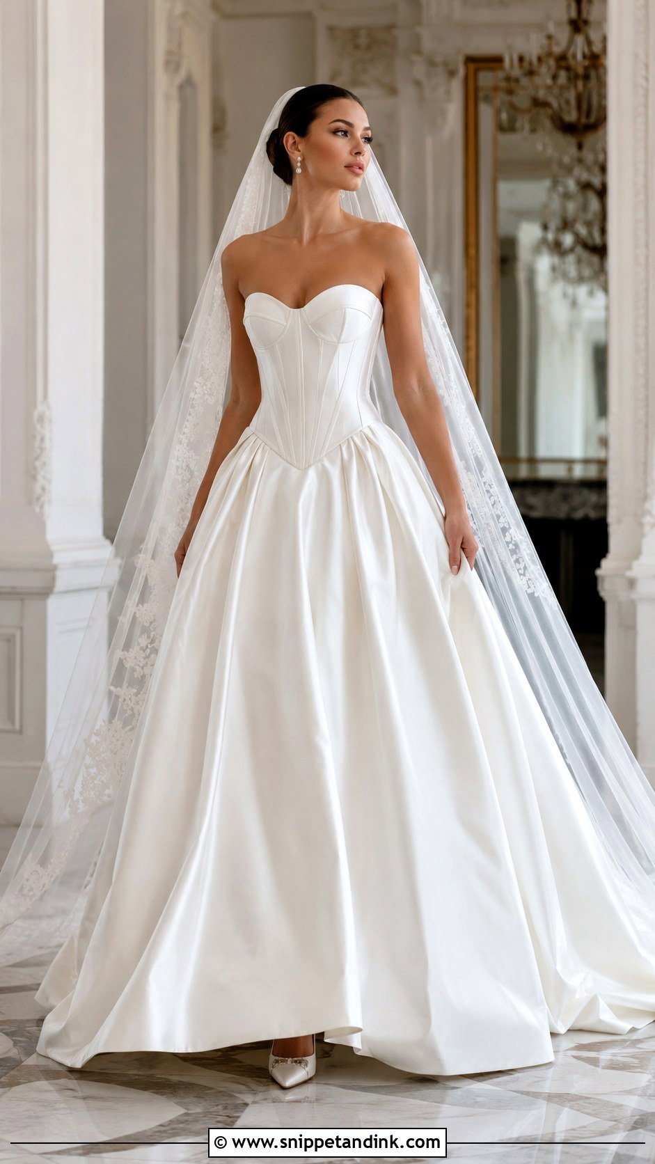 Basque Waist Wedding Gown - Snippet and Ink - 25 Wedding Gown Inspiration Ideas