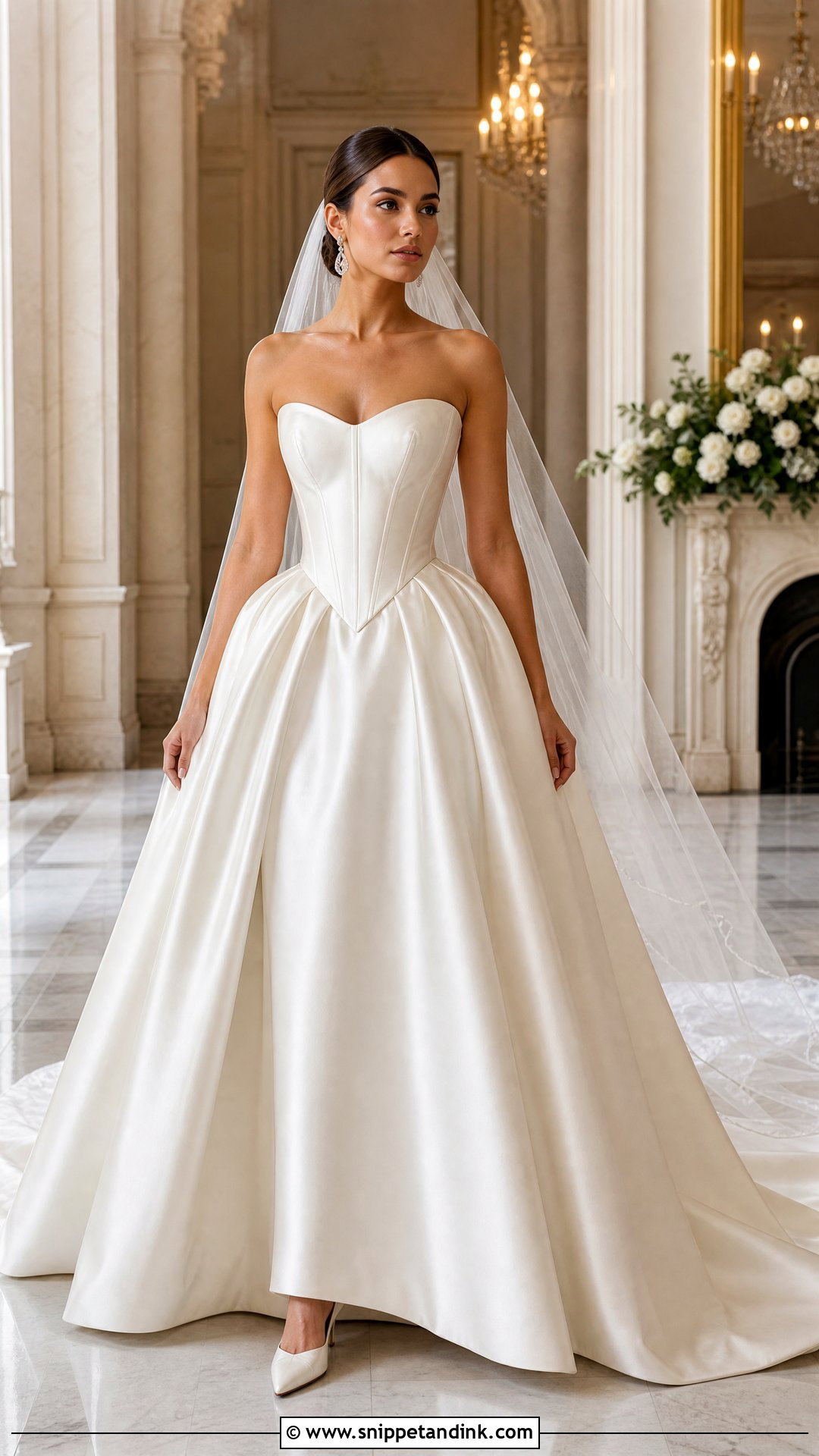 Basque Waist Wedding Look - Snippet and Ink - 20 Wedding Lookbook Ideas