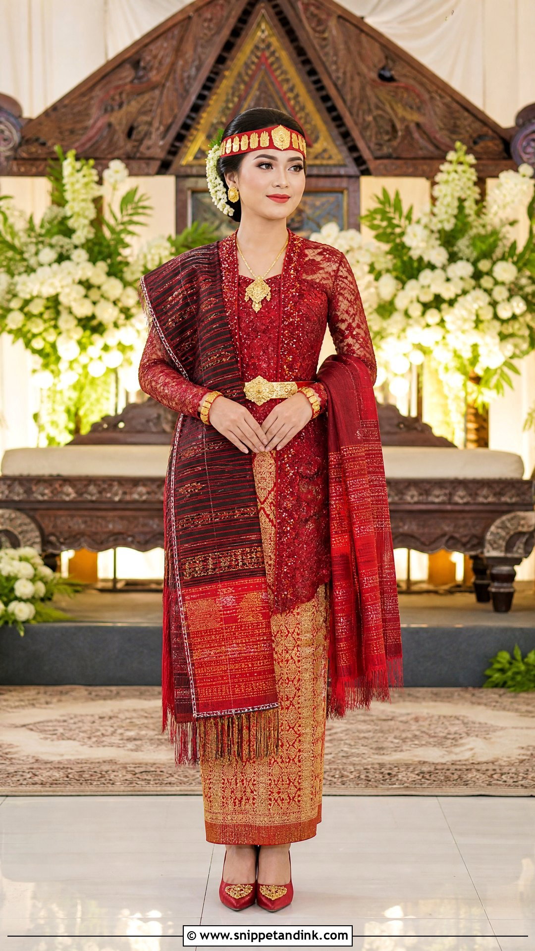 Batak Toba Ulos Indonesian Wedding Dress - Snippet and Ink - 20 Indonesian Wedding Dress Ideas