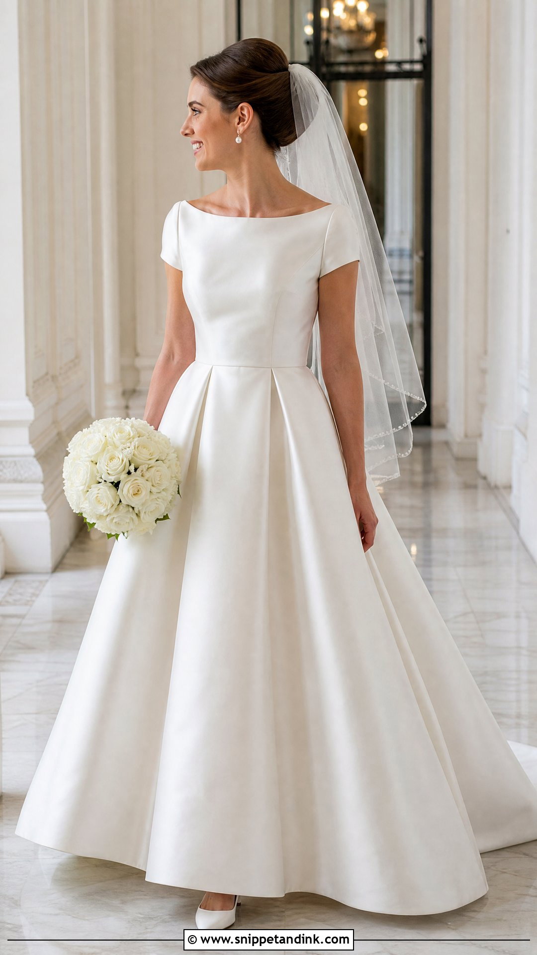 Bateau Neck Ballgown Wedding Dress - Snippet and Ink - 20 Simple Ballgown Wedding Dress Ideas