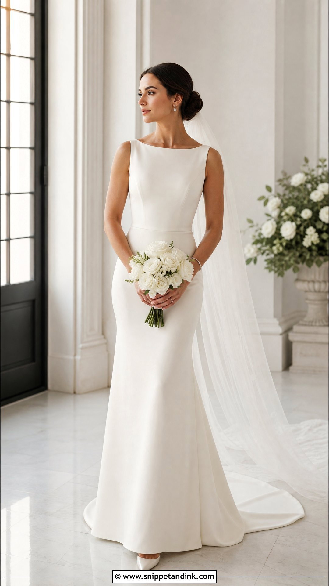 Bateau Neck Bridal Gown - Snippet and Ink - 25 Elegant Bridal Gown Ideas