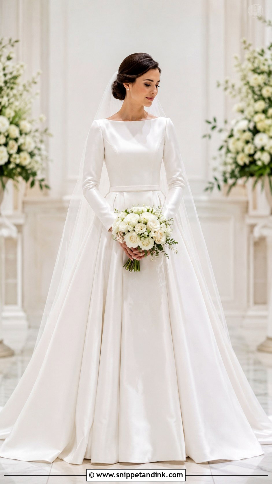 Bateau Neck Christian Bridal Gown - Snippet and Ink - 30 Christian Bridal Gown Ideas