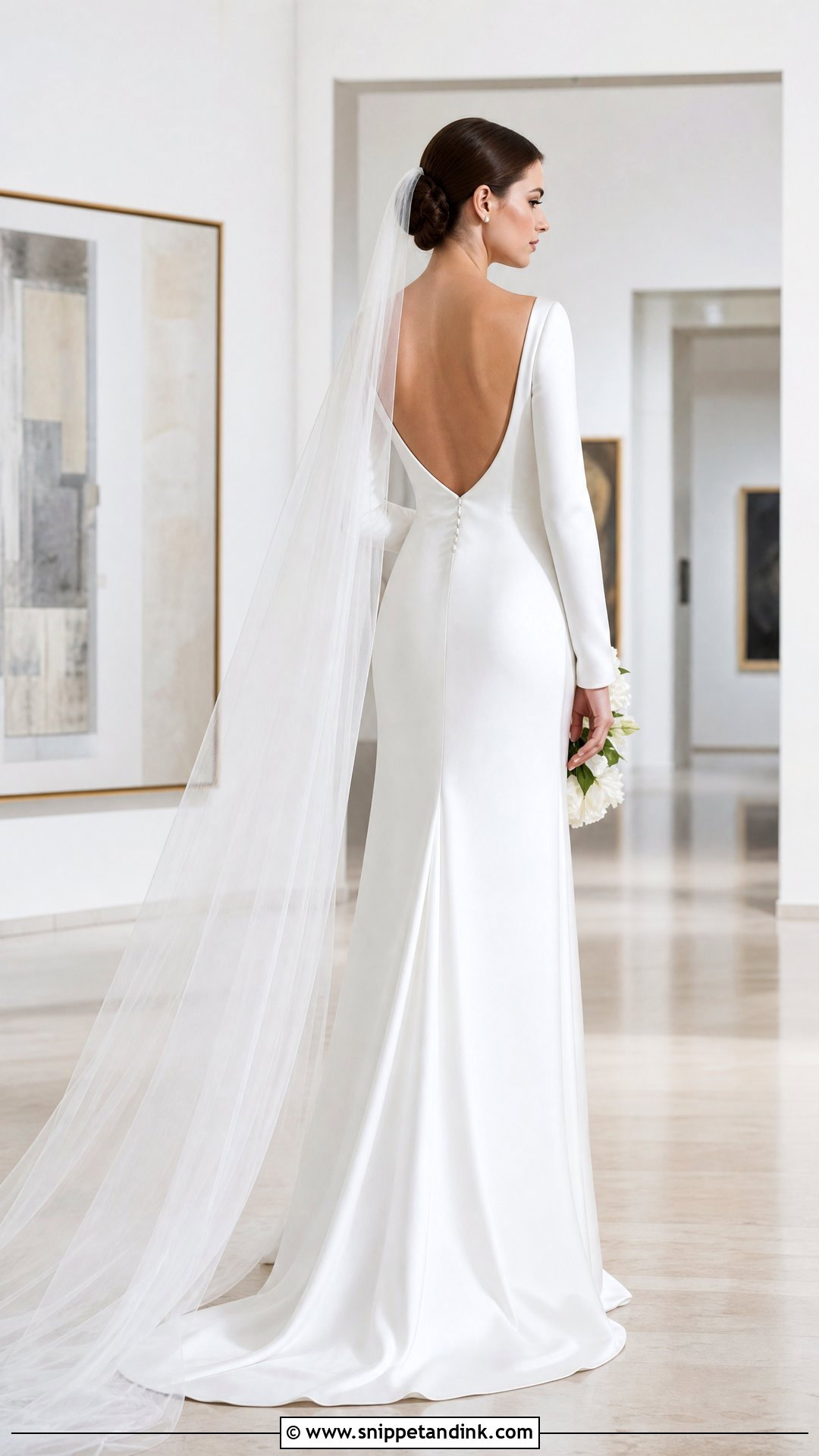 Bateau Neck Long Sleeve Wedding Dress - Snippet and Ink - 20 Timeless Wedding Dress Long Sleeve Ideas