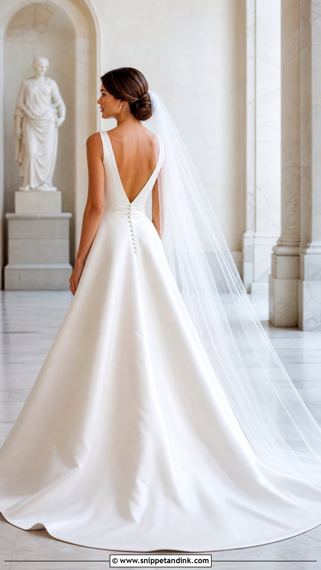 Bateau Neck V Back Wedding Dress - Snippet and Ink - 20 V Back Wedding Dress Ideas