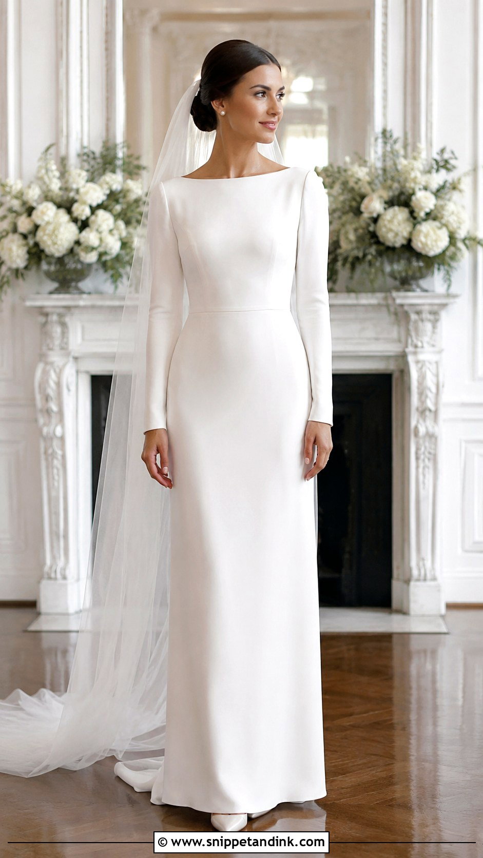 Bateau Neck Wedding Dress - Snippet and Ink - 30 Elegant Minimalist Wedding Dress Ideas