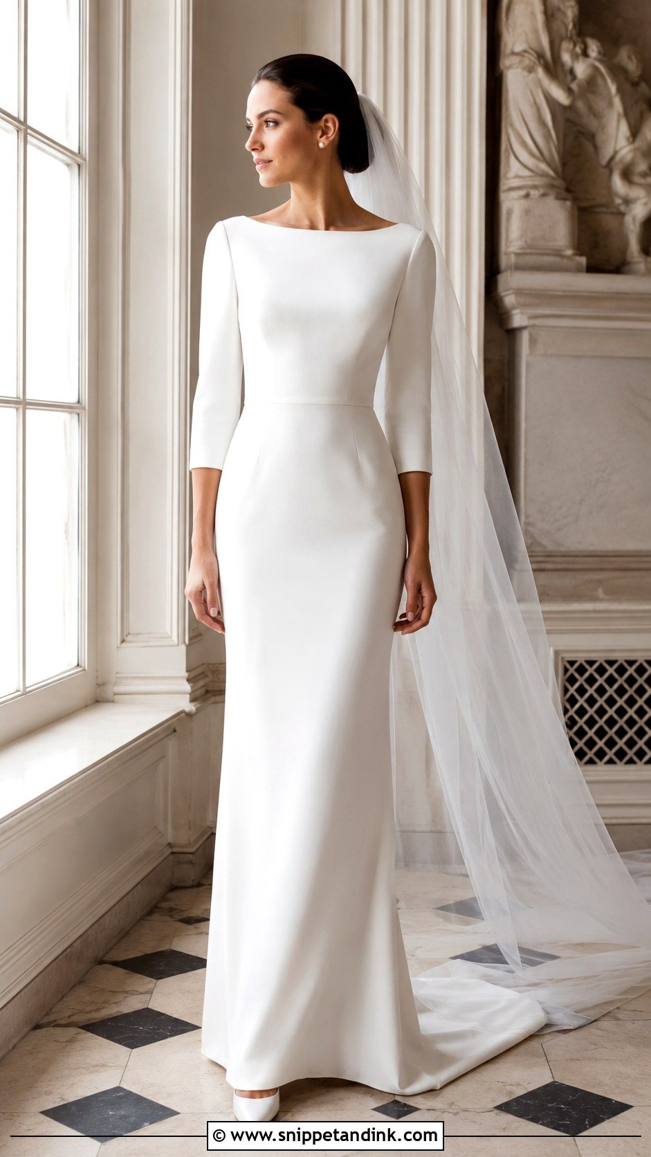 Bateau Neck Wedding Dress - Snippet and Ink - 20 Simple But Elegant Wedding Dresses