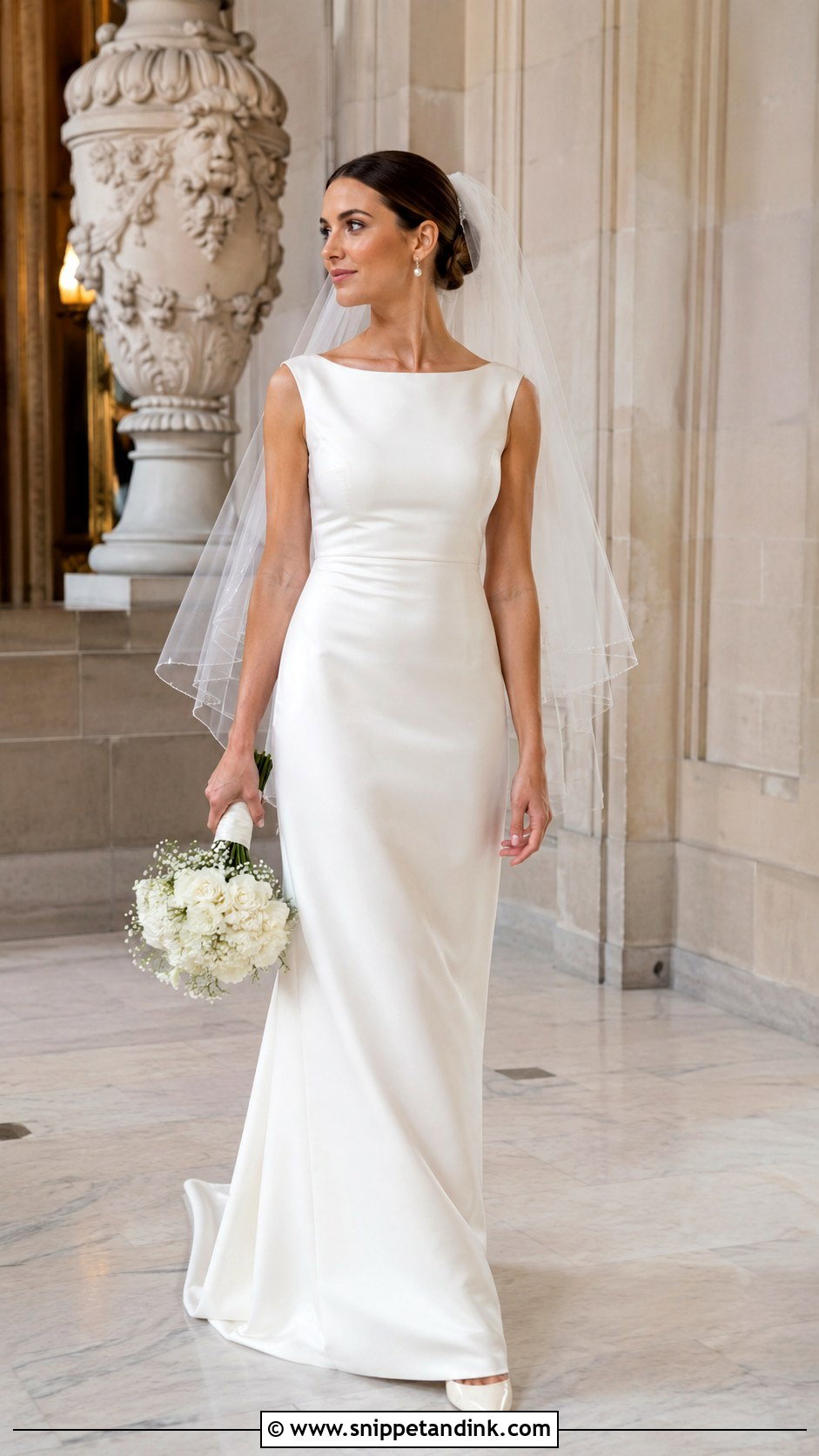 Bateau Neck Wedding Dress - Snippet and Ink - 25 20s Wedding Dress Ideas