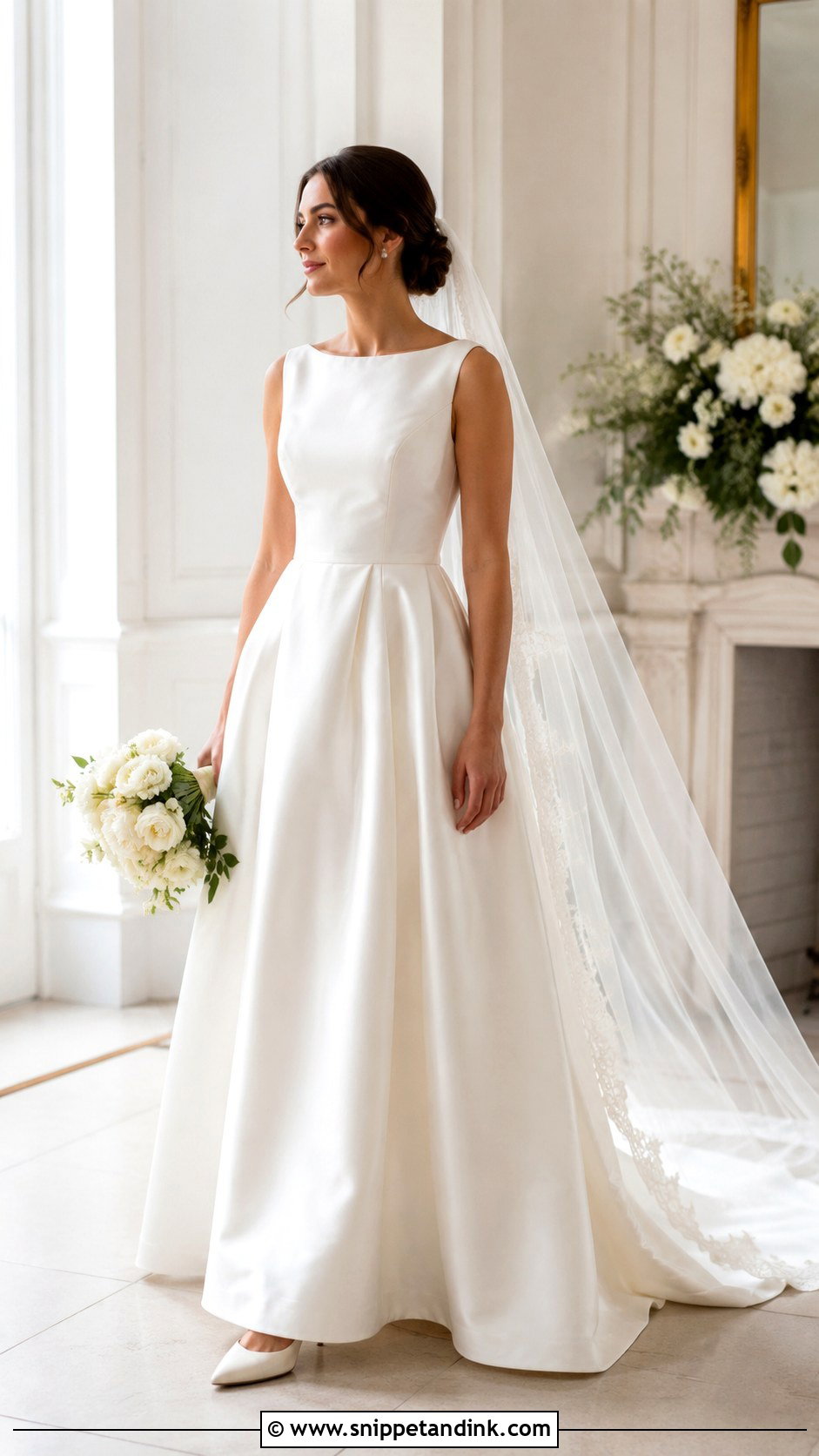 Bateau Neck Wedding Dress - Snippet and Ink - 25 Classic Elegant Wedding Dress Ideas