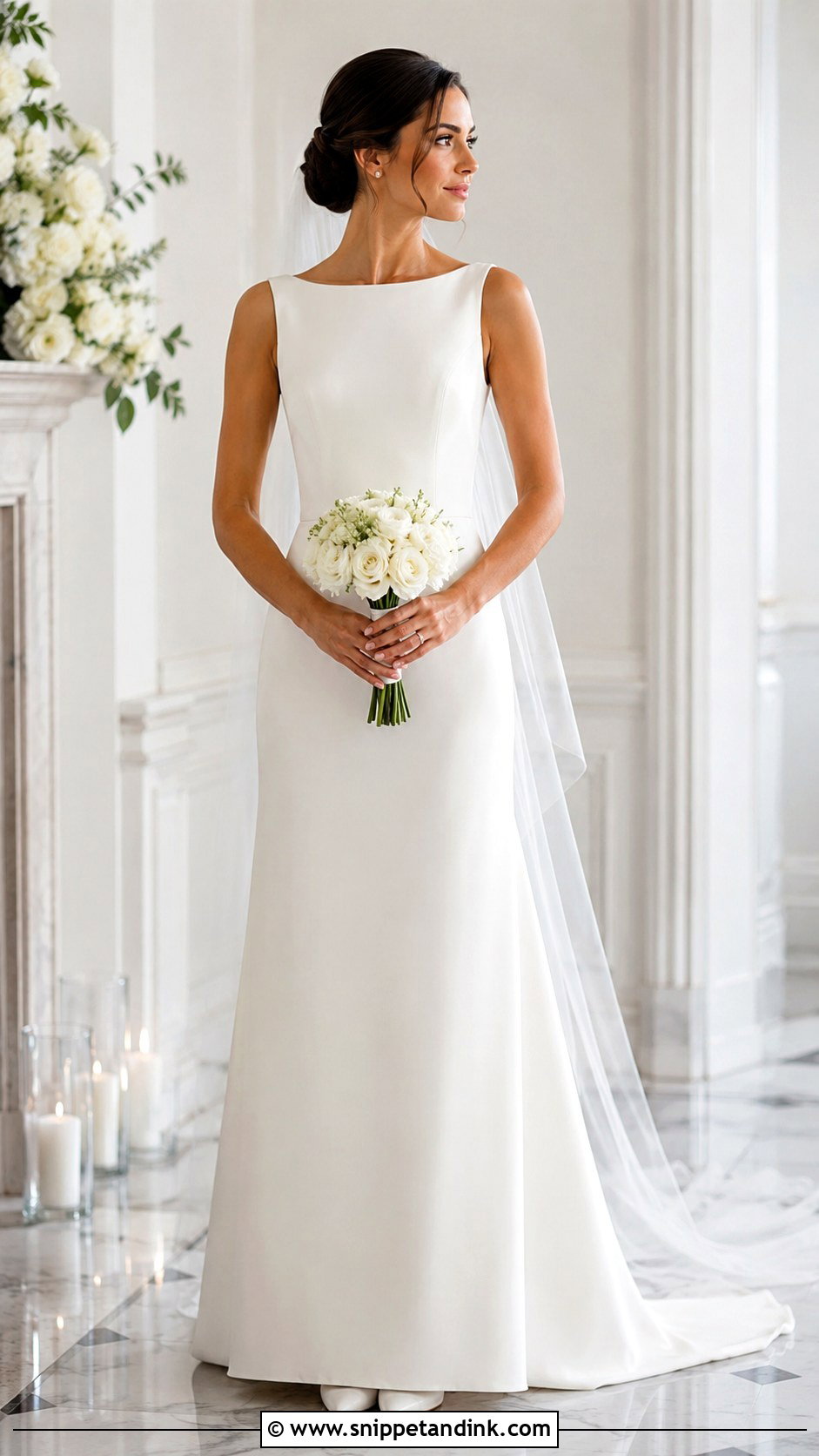 Bateau Neck Wedding Dress - Snippet and Ink - 25 Classic Timeless Wedding Dress Ideas