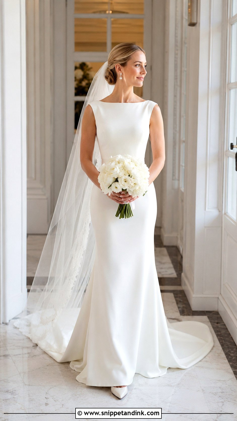 Bateau Neck Wedding Dress - Snippet and Ink - 25 Classy Elegant Wedding Dresses