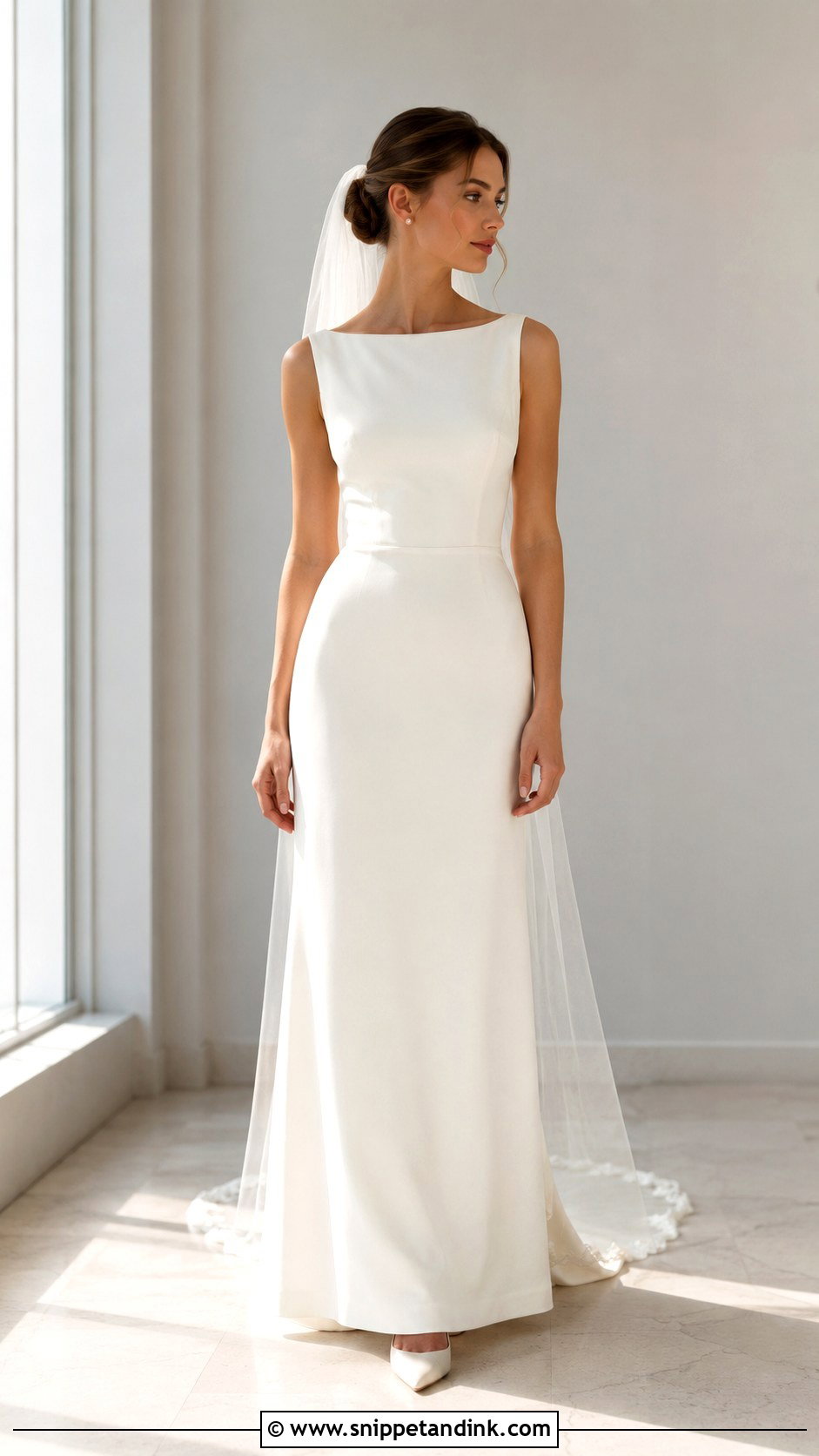Bateau Neck Wedding Dress - Snippet and Ink - 25 Timeless Wedding Dresses