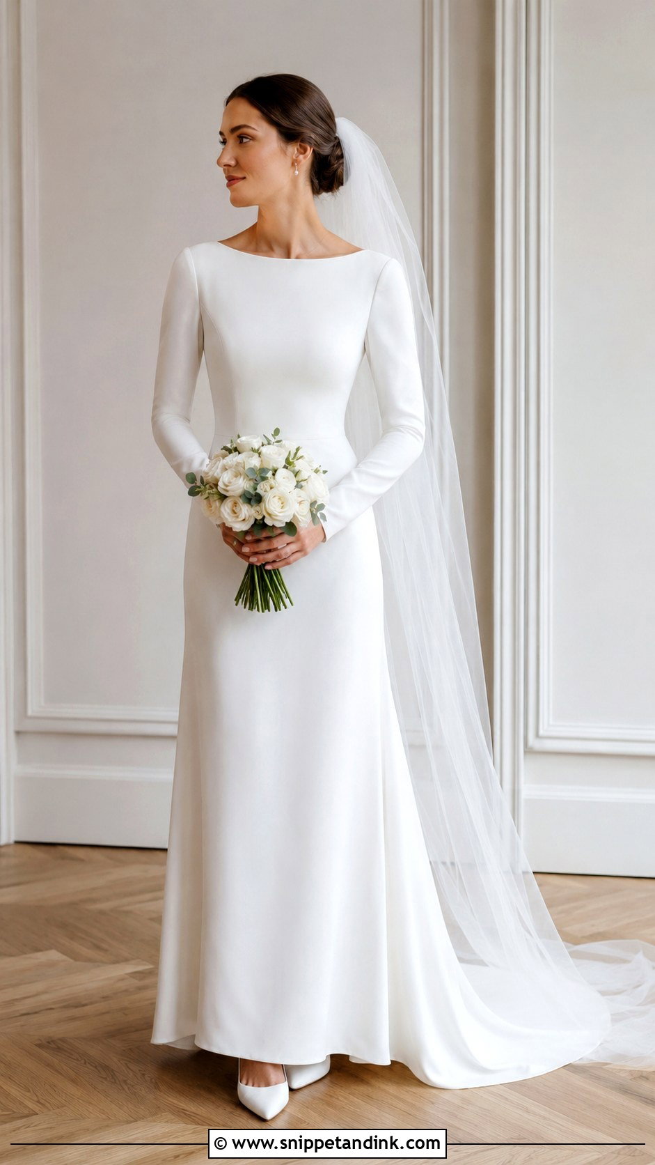Bateau Neck Wedding Dress - Snippet and Ink - 25 Wedding Dress Neckline Ideas