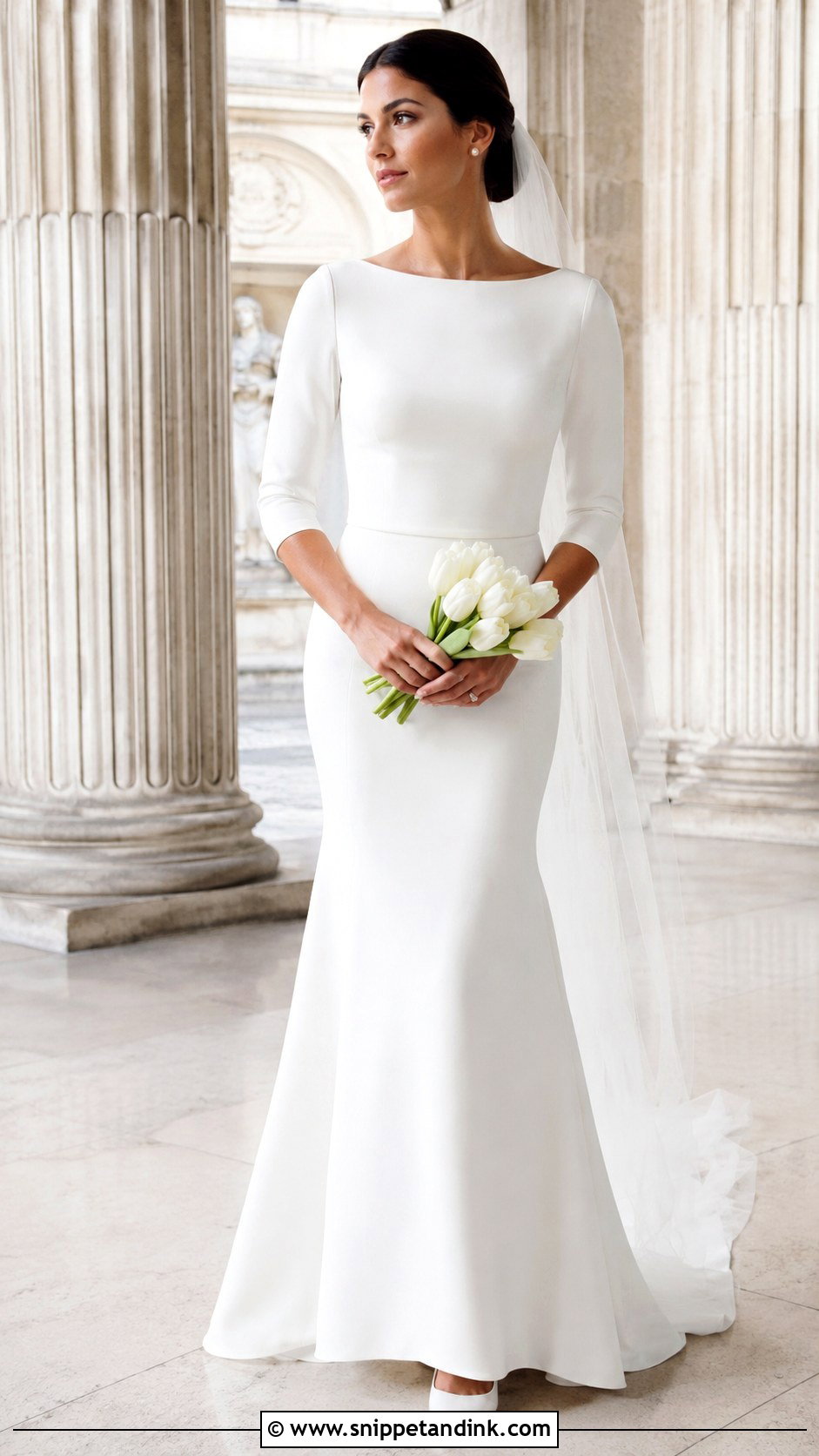 Bateau Neck Wedding Dress - Snippet and Ink - 20 Classy Sophisticated Bride Wedding Dress Ideas