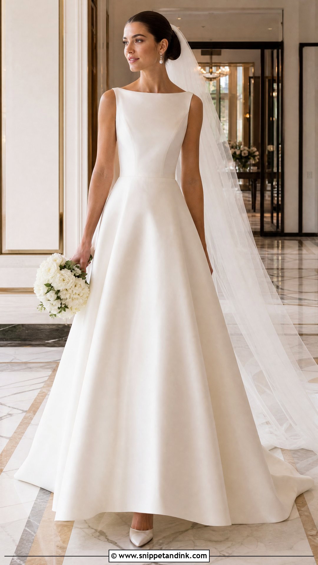 Bateau Neck Wedding Dress - Snippet and Ink - 20 Small Chest Wedding Dress Ideas
