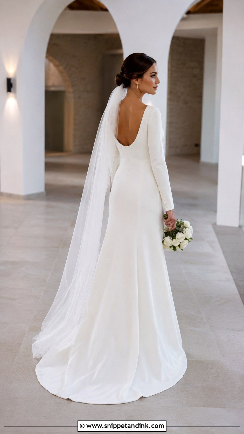 Bateau Neck Wedding Dress - Snippet and Ink - 20 Minimal Wedding Dresses