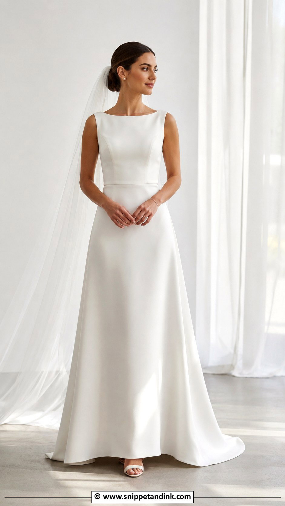 Bateau Neck Wedding Dress - Snippet and Ink - 30 Simple Timeless Wedding Dress Ideas